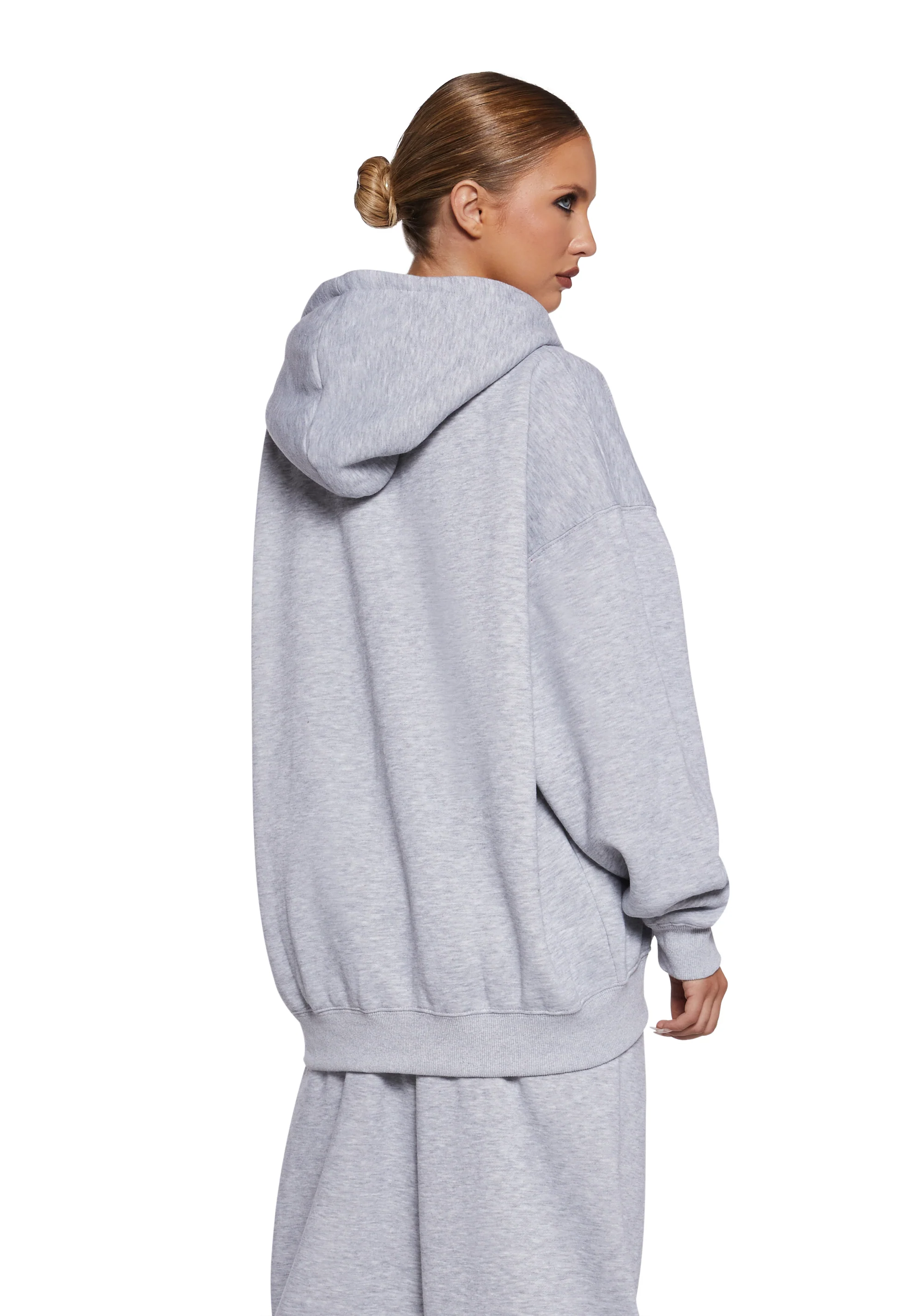 Indulge Me Zip-Up Hoodie - Gray - Image 4