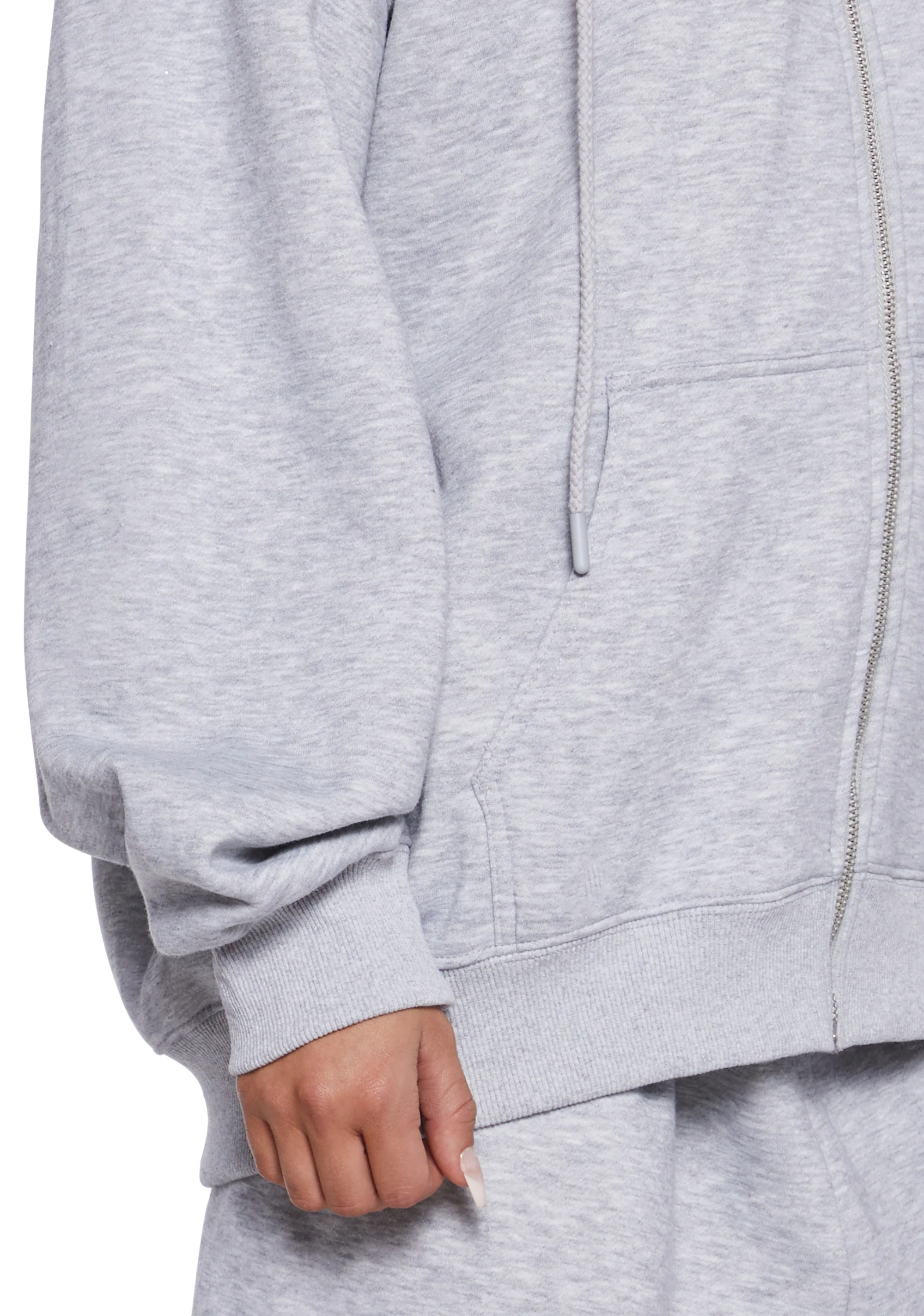 Indulge Me Zip-Up Hoodie - Gray - Image 5