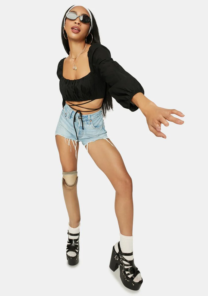Ink Charismatic Cheer Puff Crop Top - Image 3