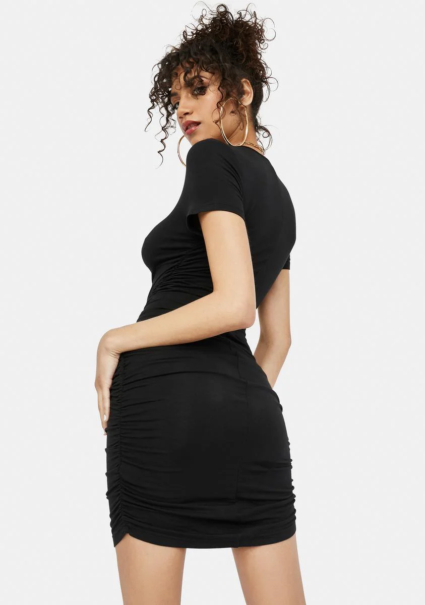Ink Devoted To You Ruched Mini Dress - Image 4