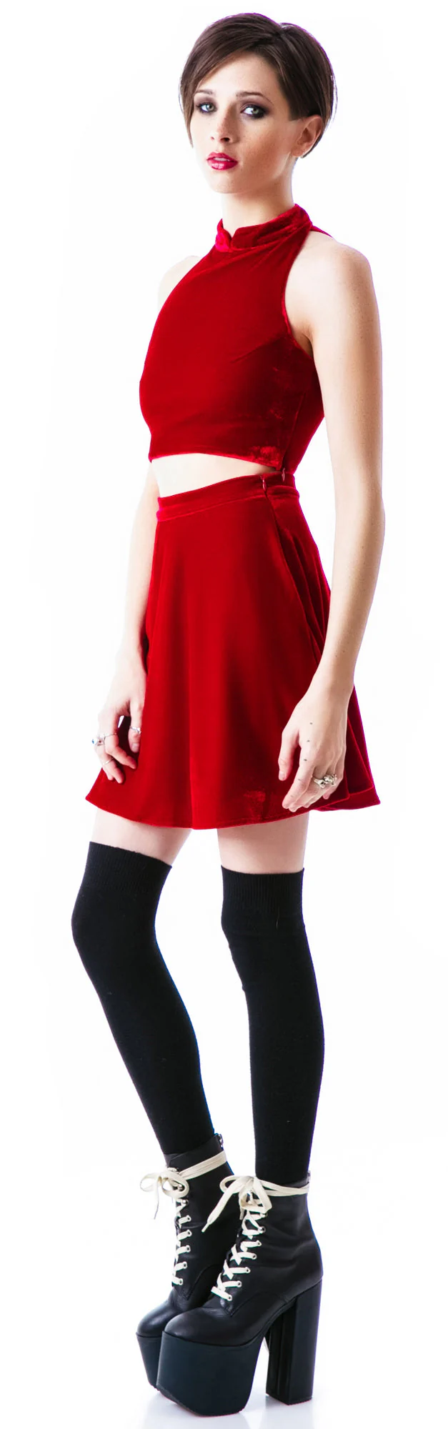 Innocent Crop Top - Red - Image 7