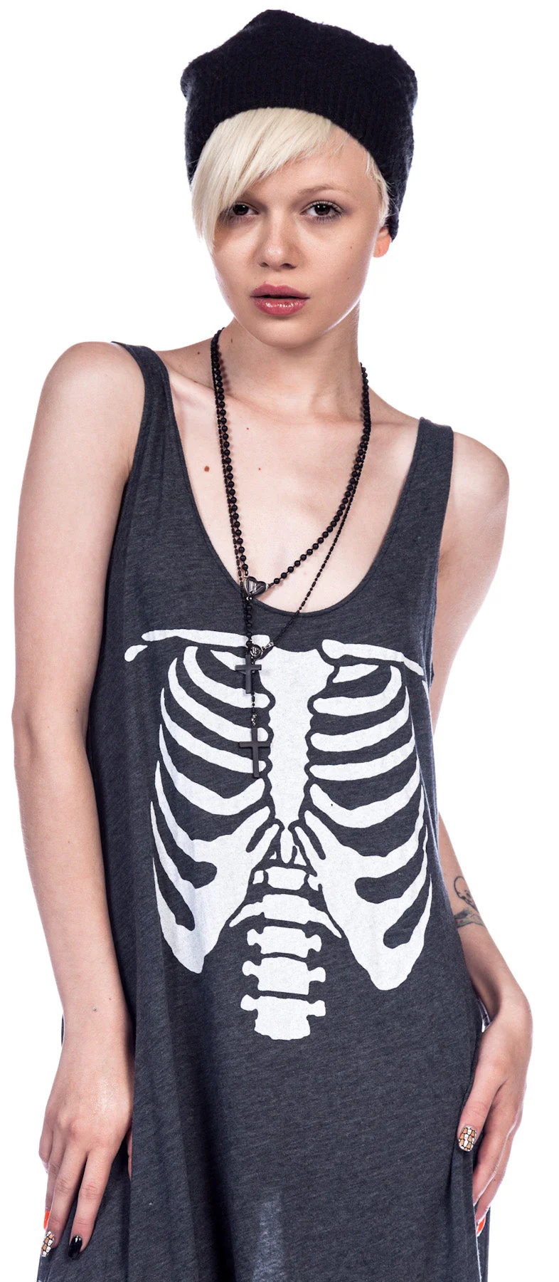 Inside Out Grunge Maxi Dress - Black - Image 8