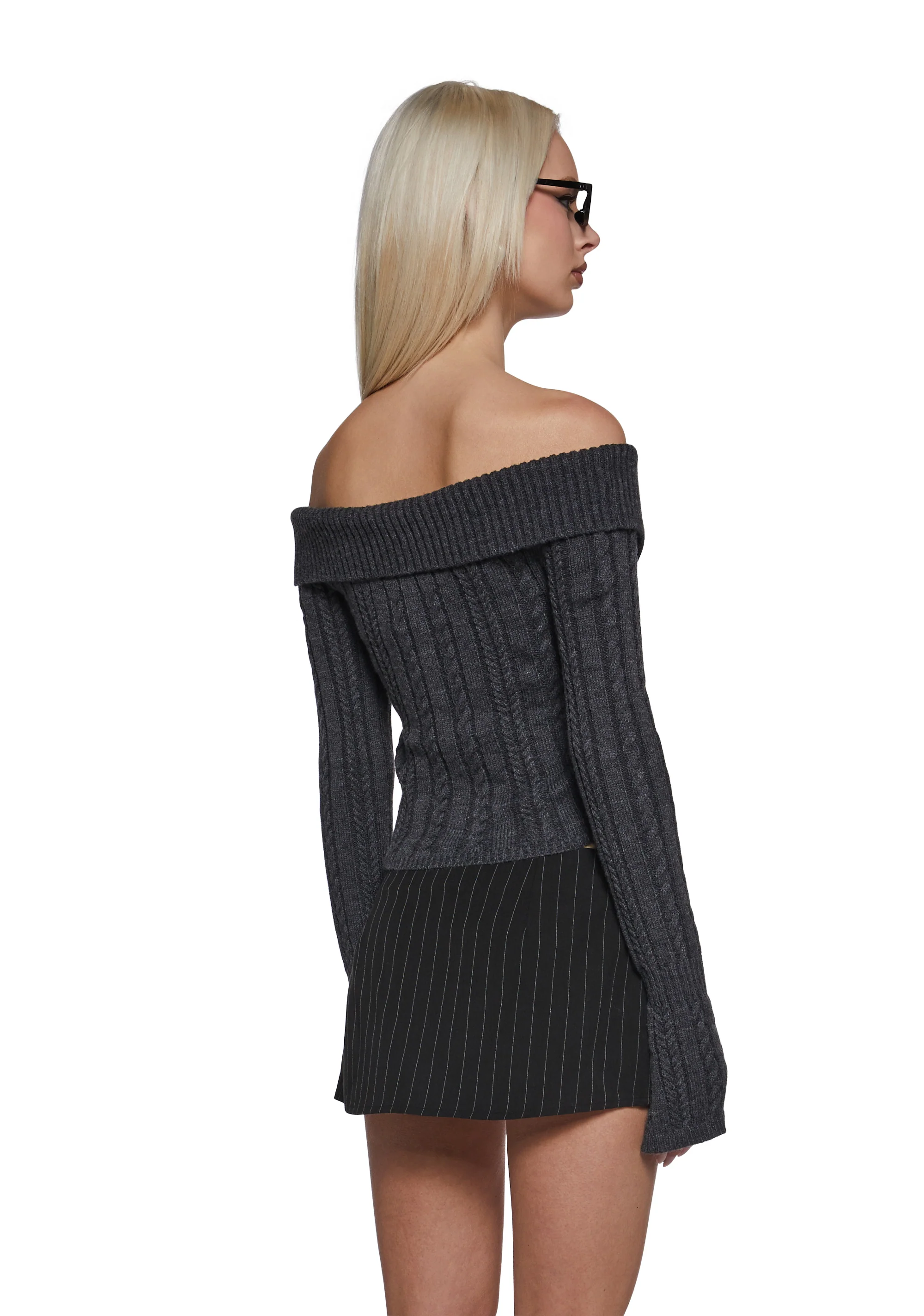 Sweet Face Off The Shoulder Cardigan - Image 4