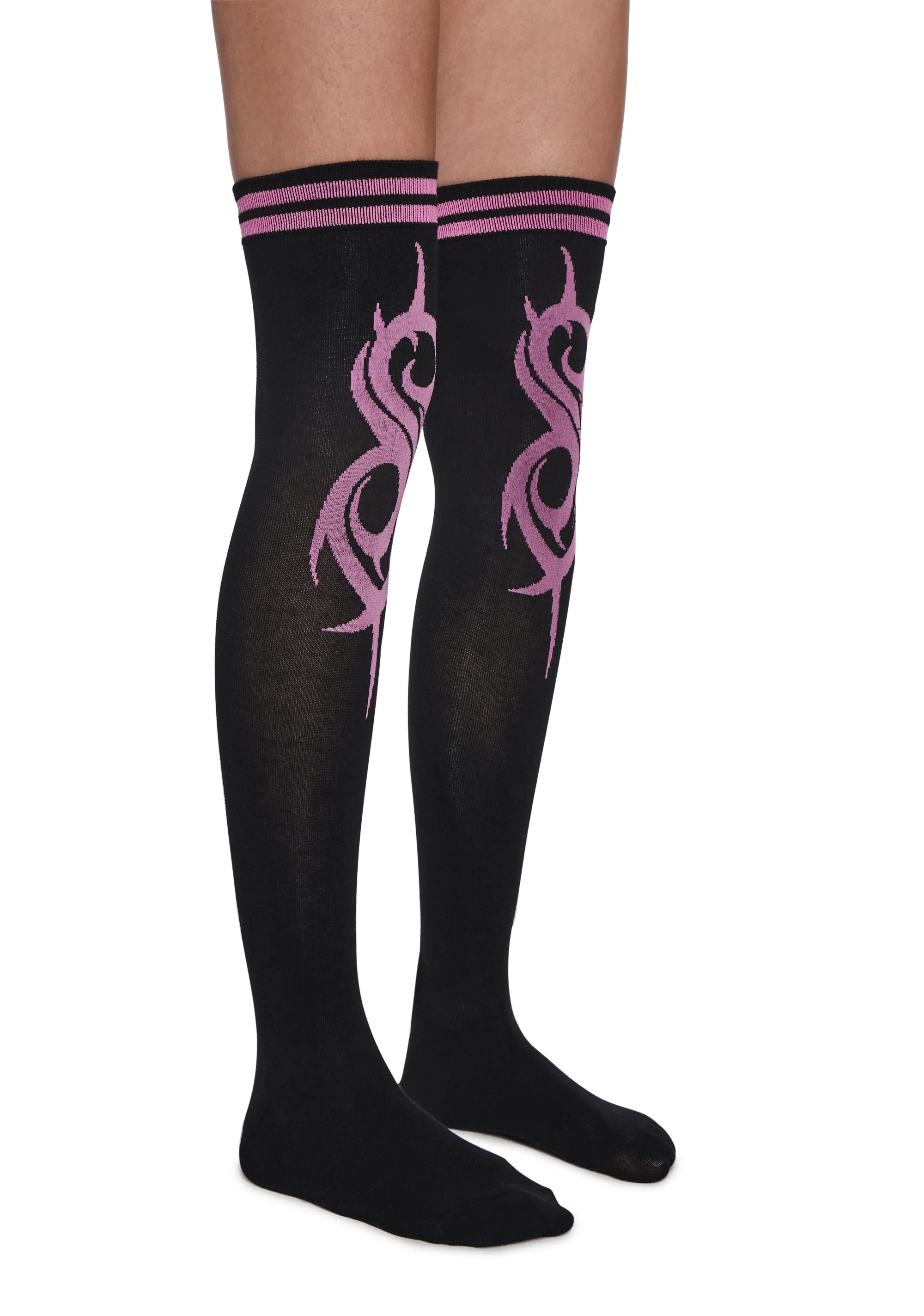 Slipknot Fan Thigh High Socks - Pink - Image 2