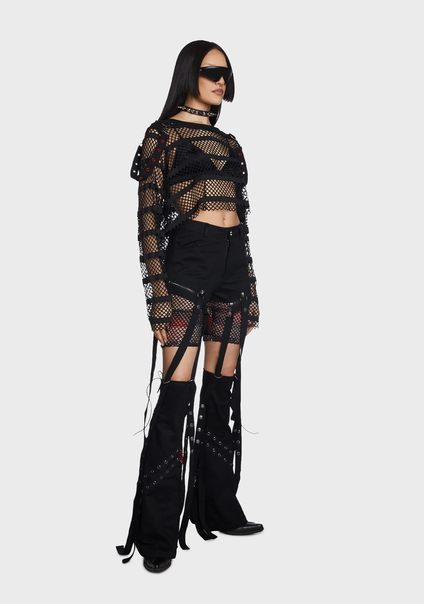 Irregular Flared Detachable Trousers - Image 5