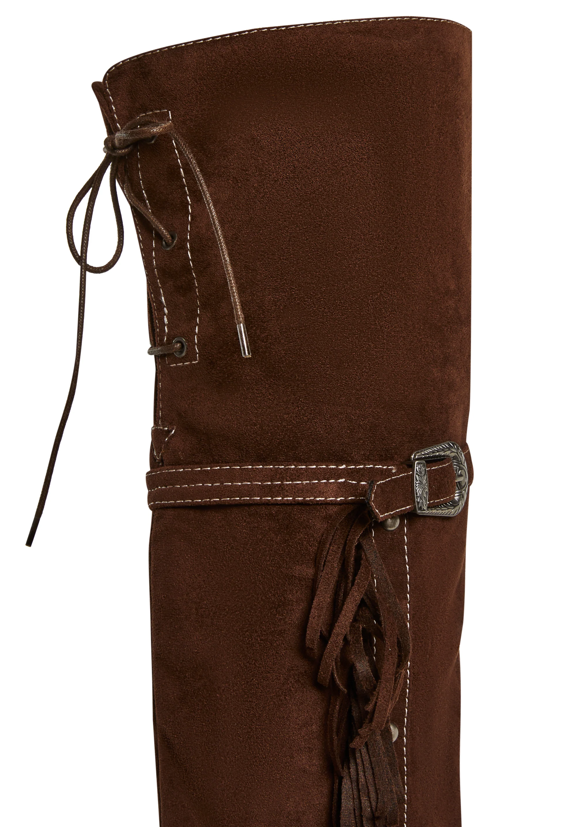 Fringe Thigh High Wedge Boot - Image 2