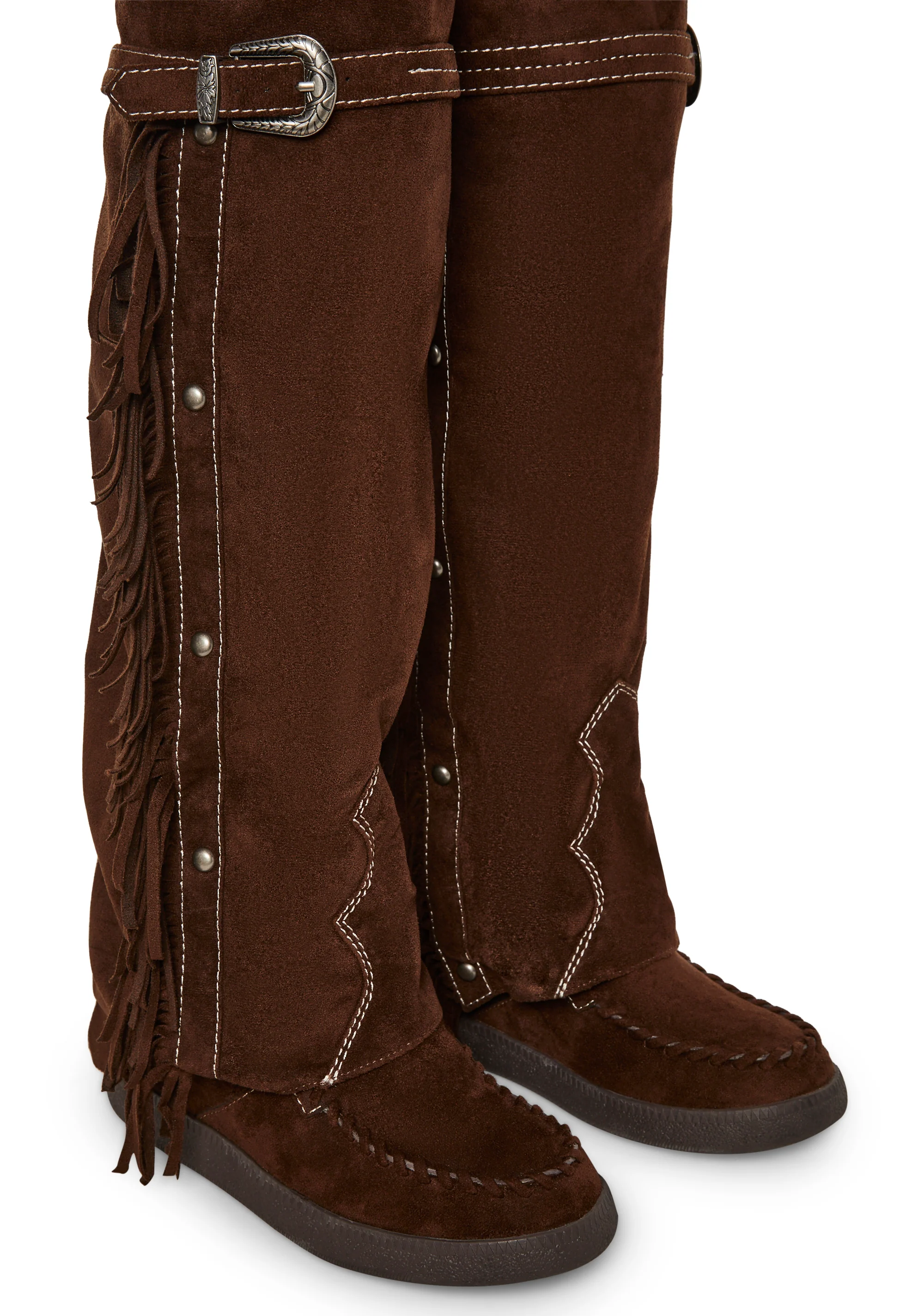 Fringe Thigh High Wedge Boot - Image 3