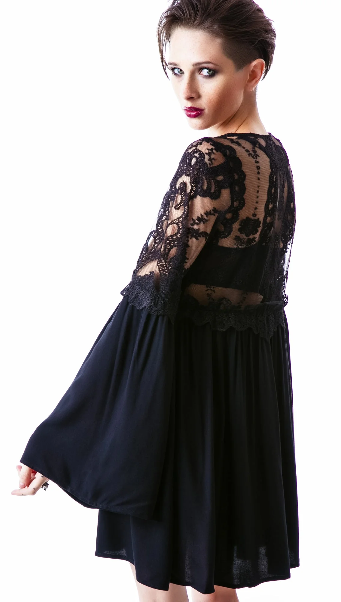 Isabella Dress - Black - Image 9