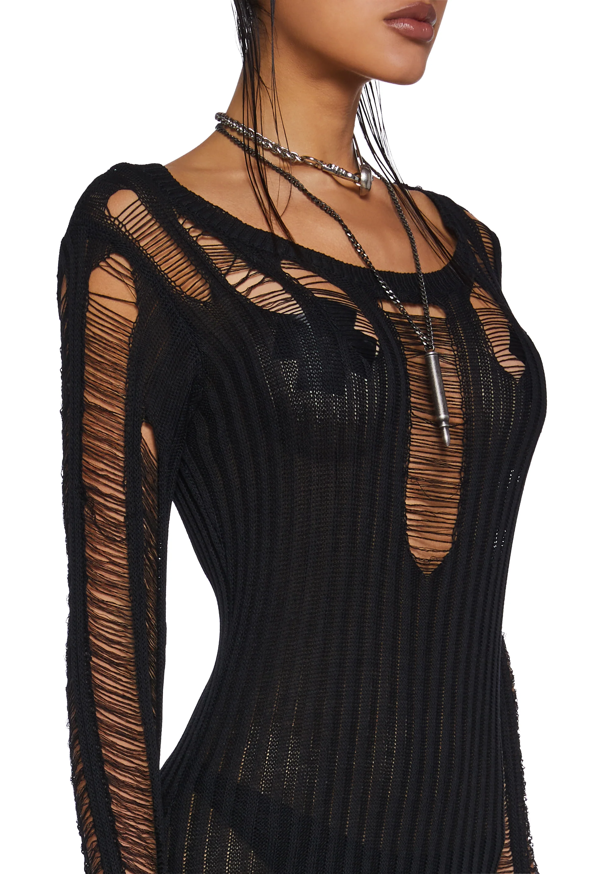 It’s Under Control Shredded Maxi Dress - Image 2