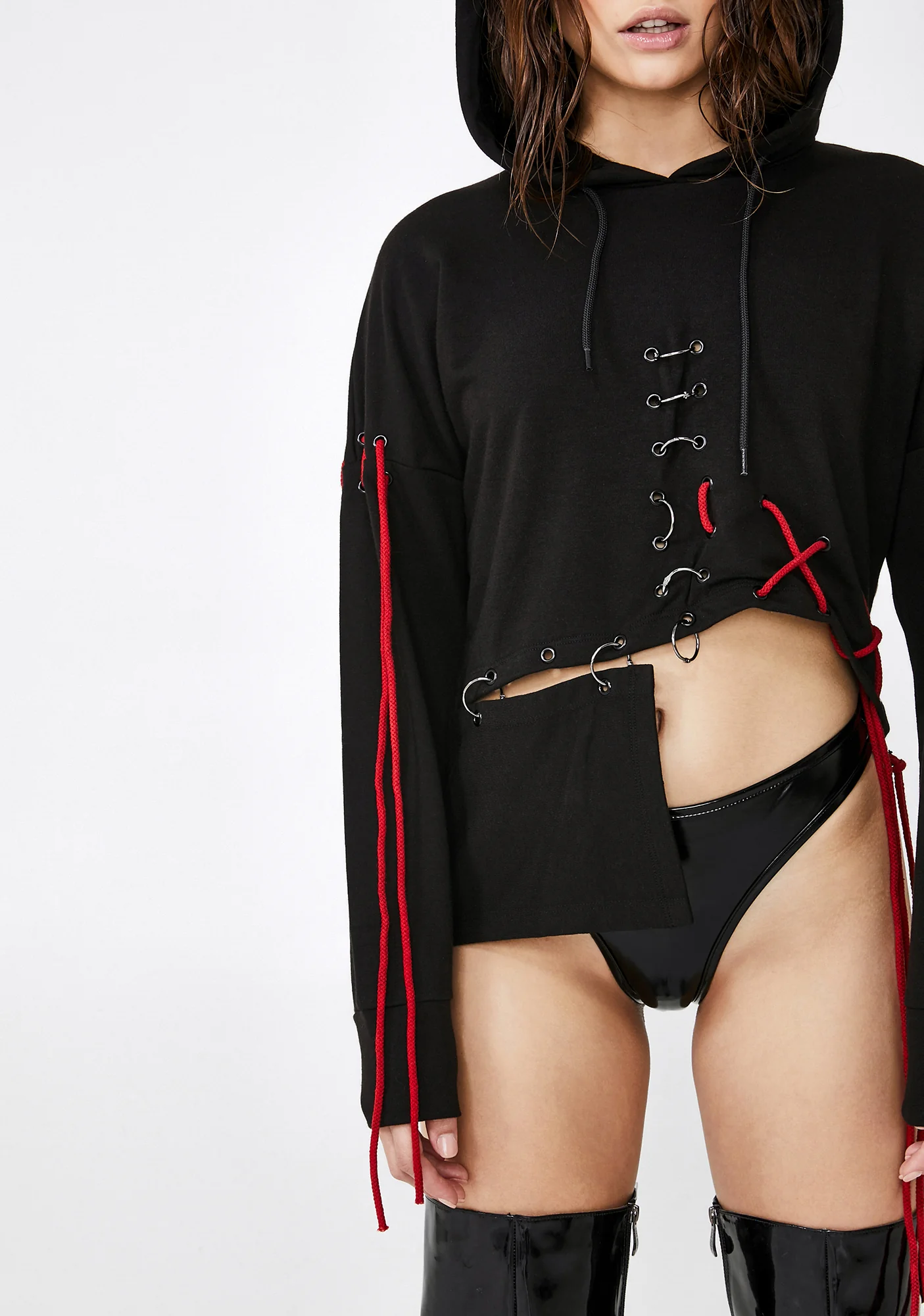 It's All Rigged Crop Hoodie - Image 2
