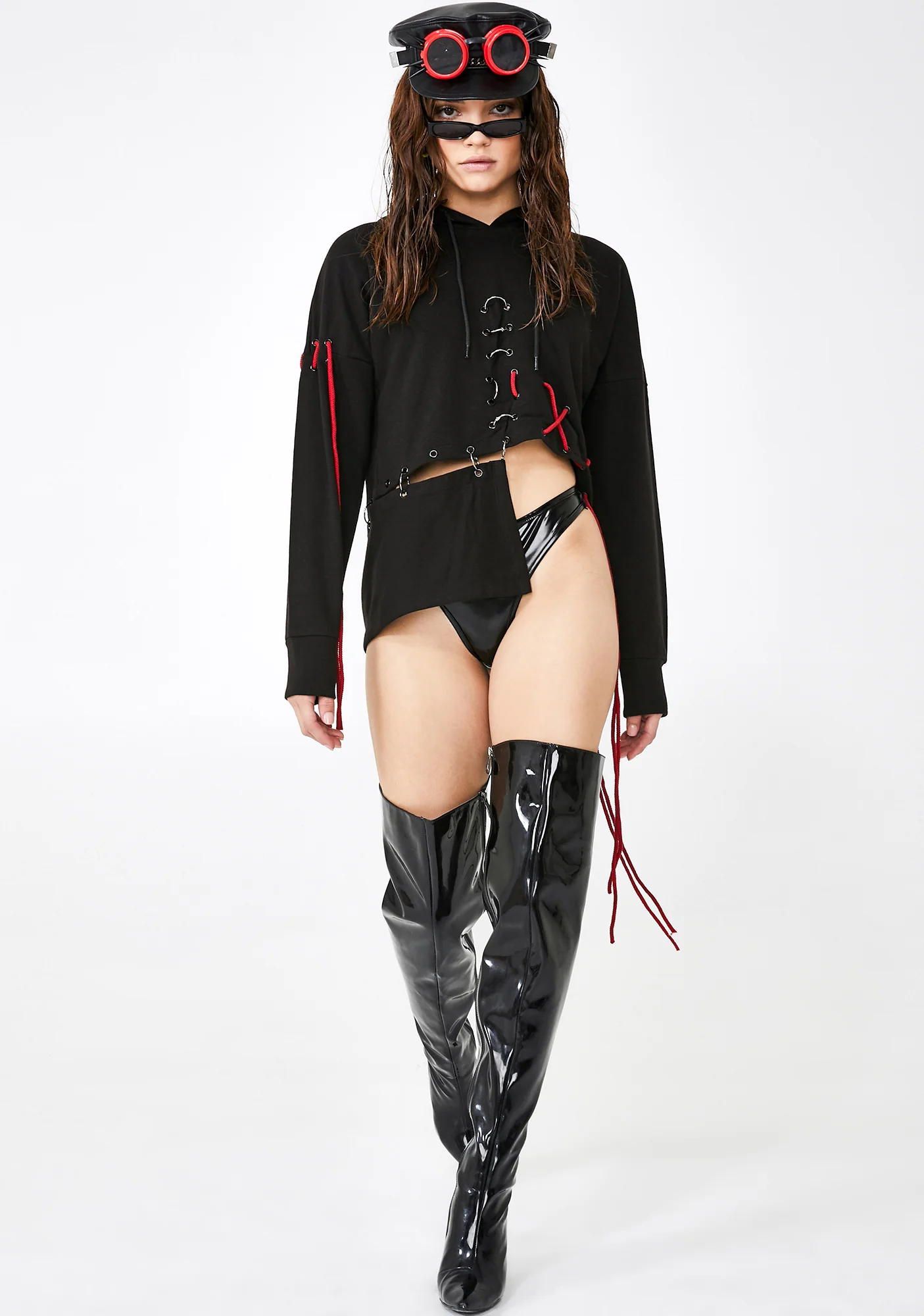 It's All Rigged Crop Hoodie - Image 3