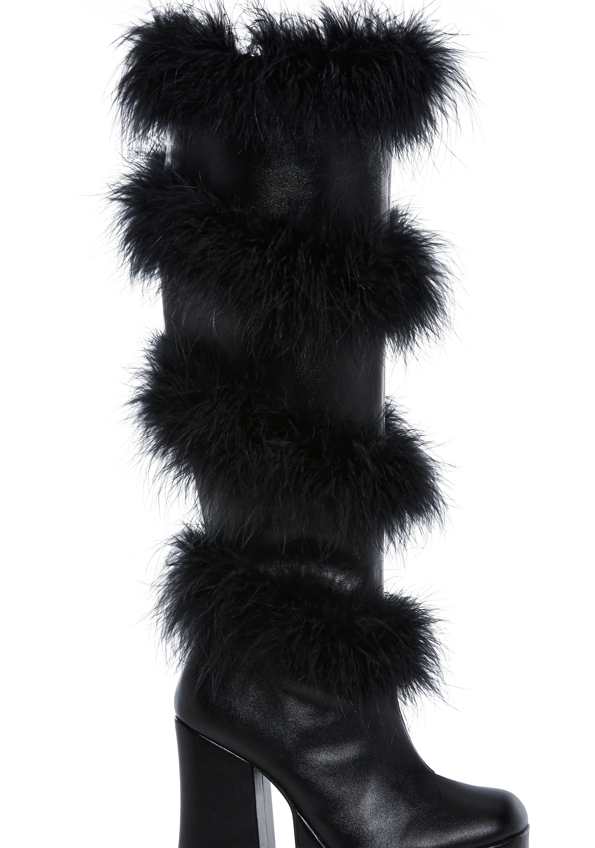 It's Cold Outside Platform Boots - Black - Image 2