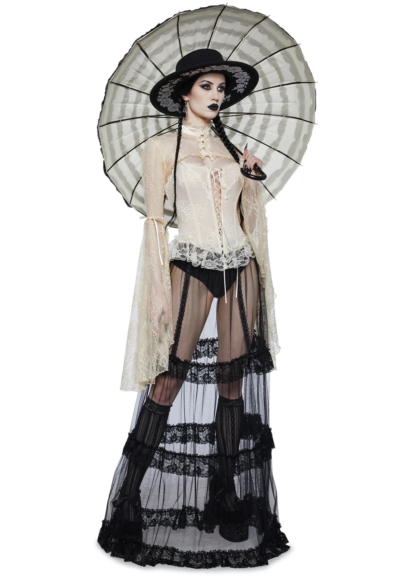 Ivory Dusk Before Dawn Lace Shrug - Image 2
