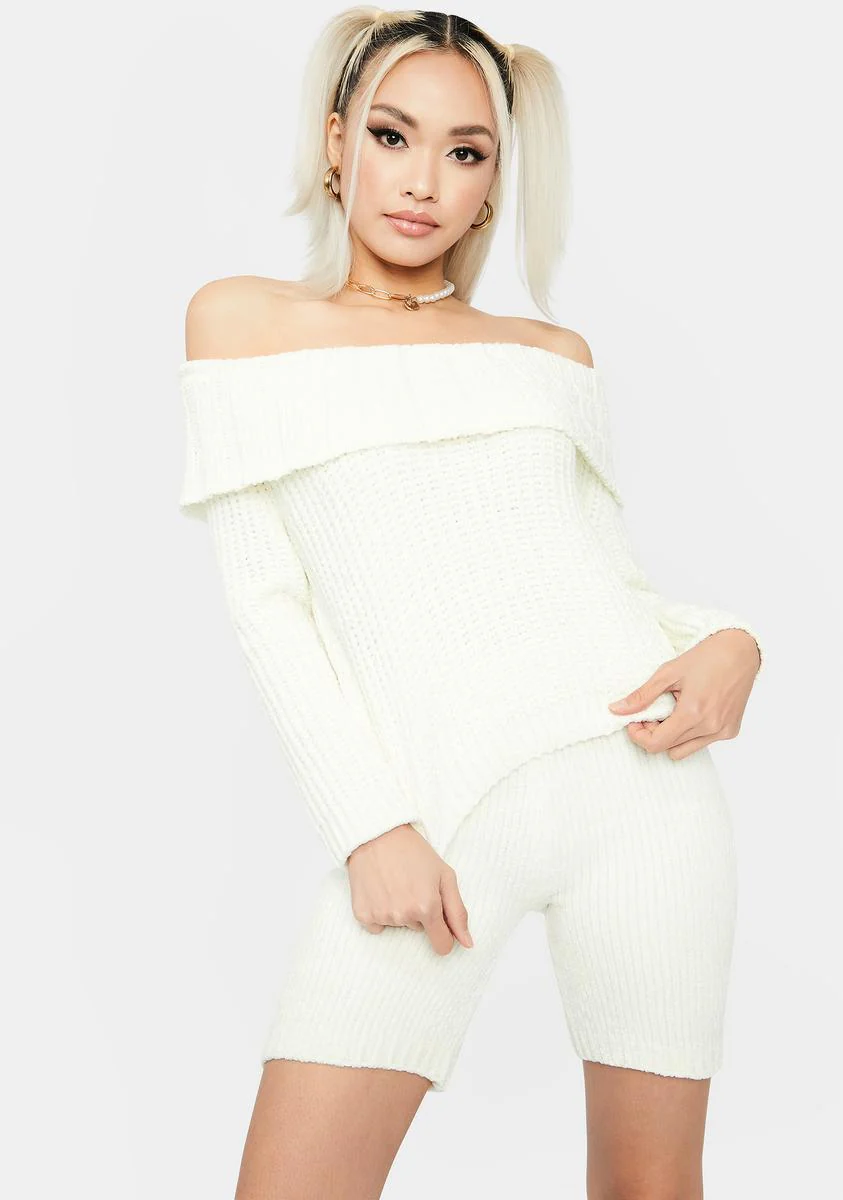 Ivory Luxe In Love Knit Biker Shorts - Image 2
