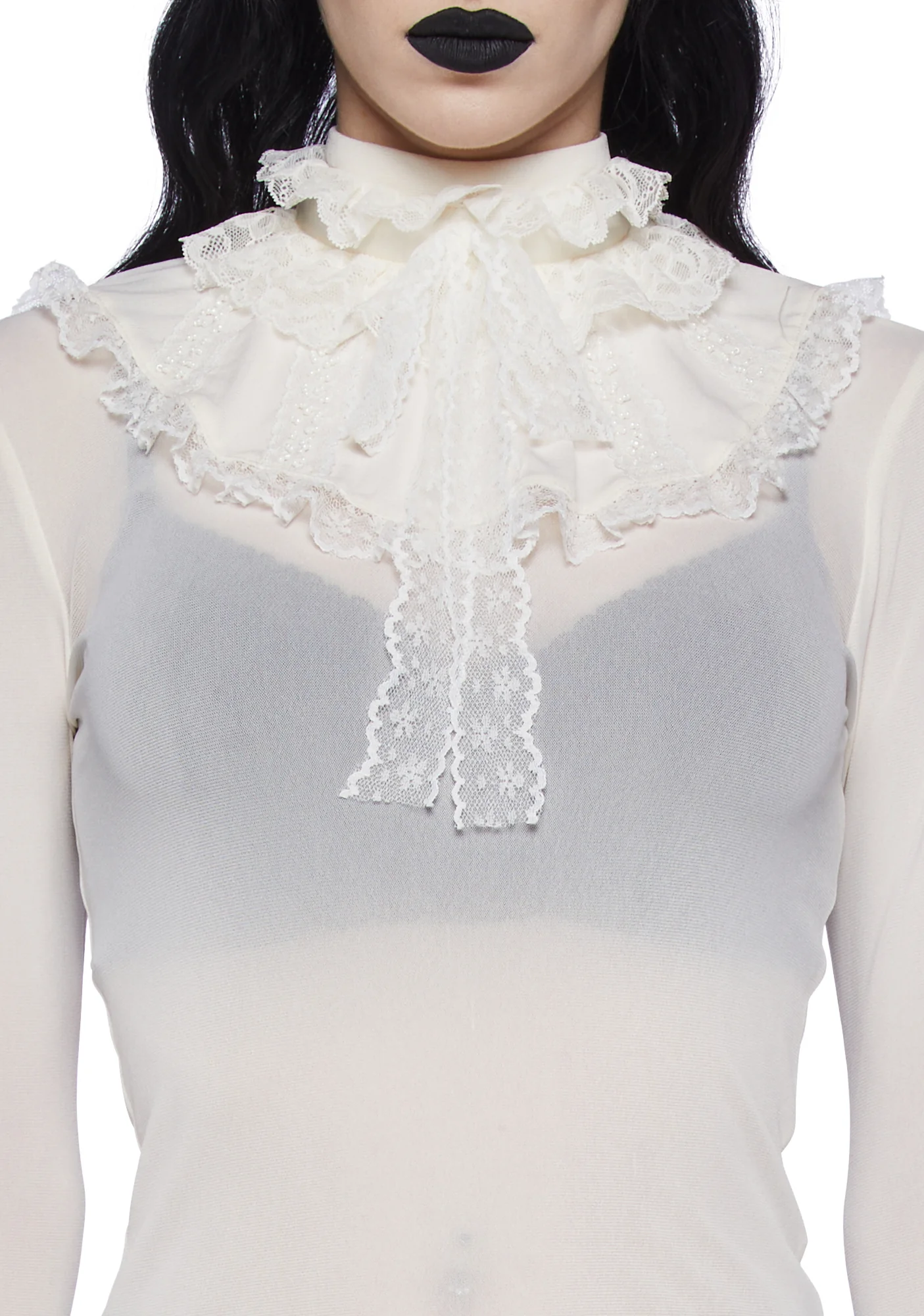 Obsession Within Long Sleeve Top - White - Image 5