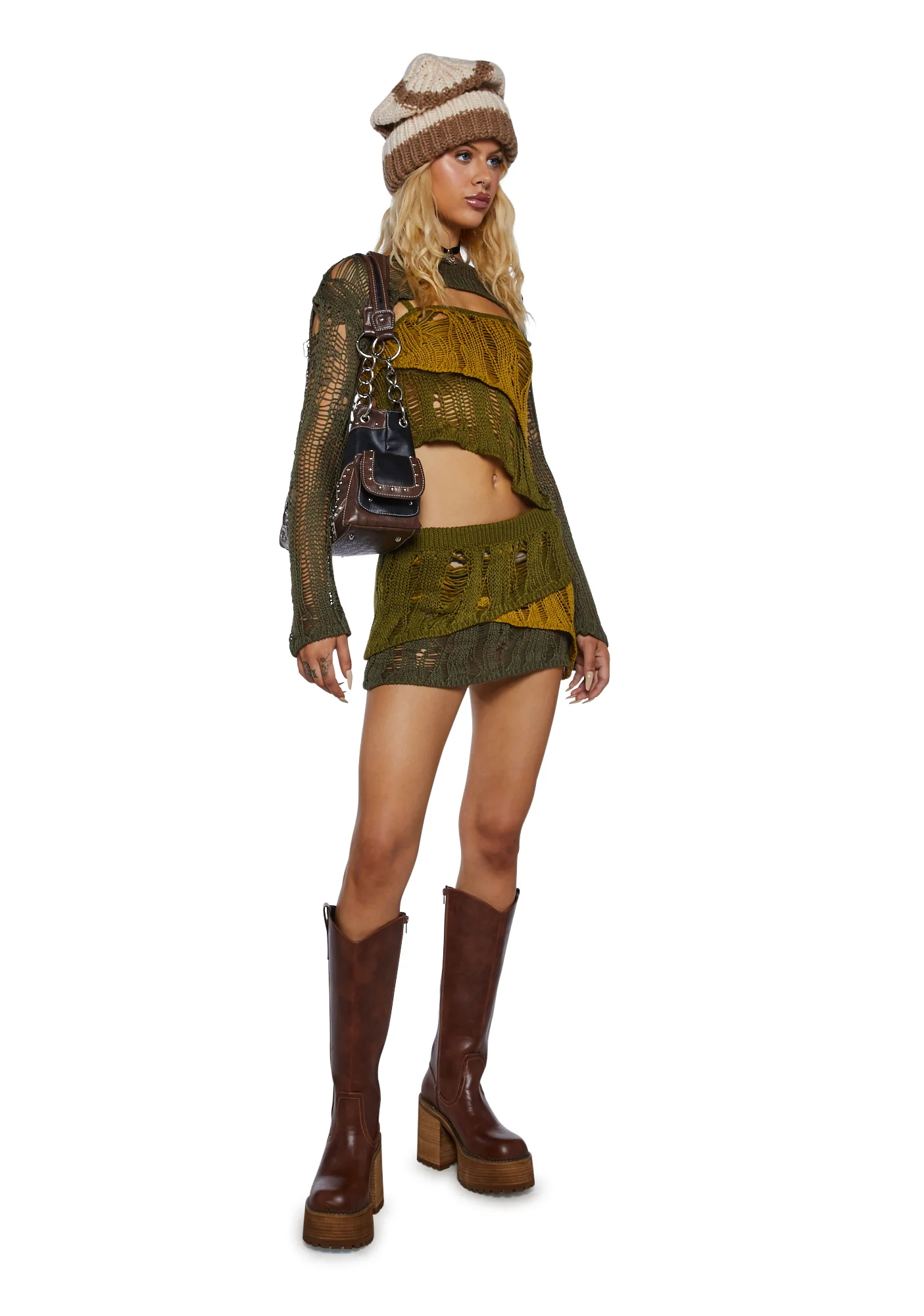 Ivy Layered Ladder Knit Top - Image 2