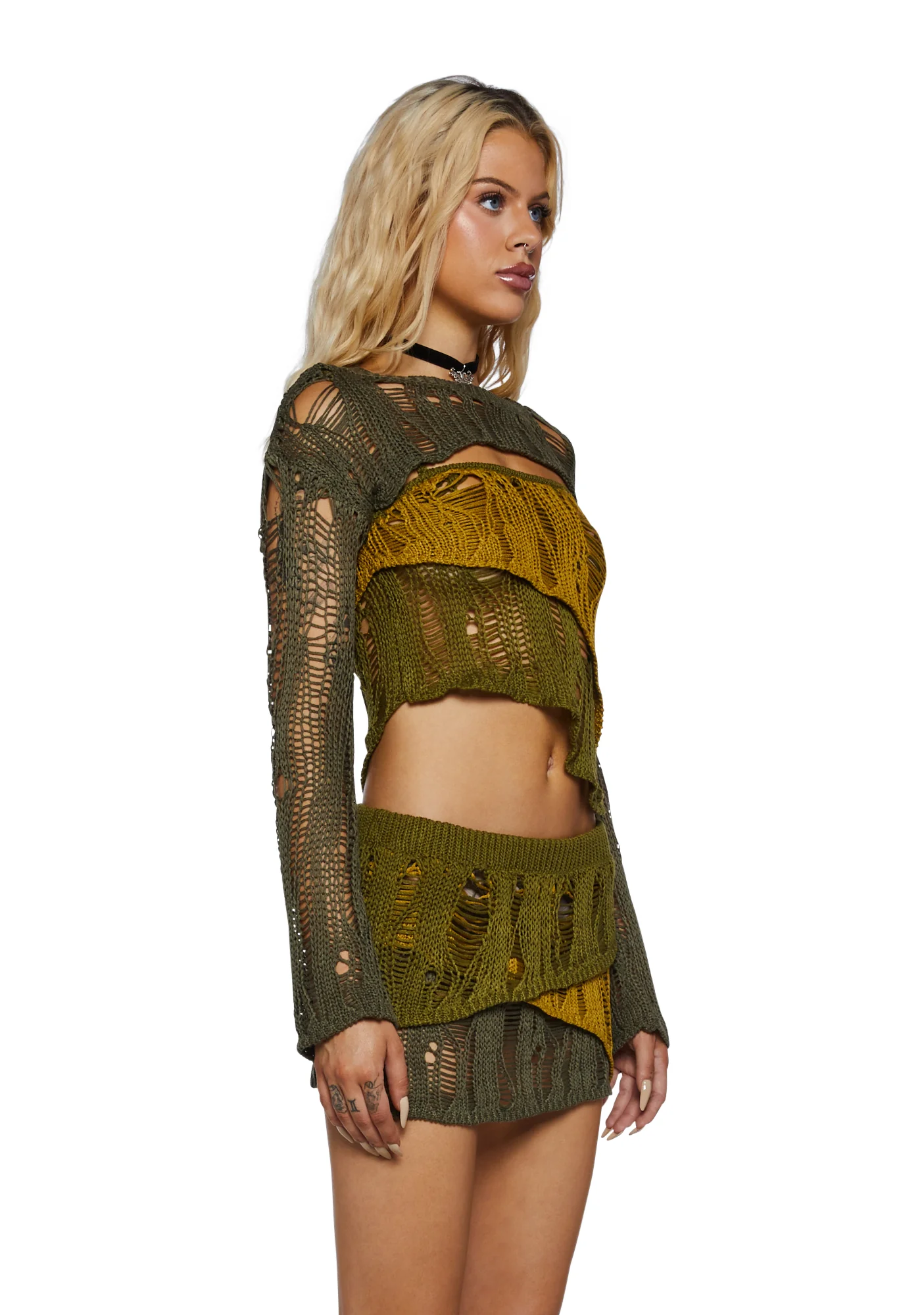 Ivy Layered Ladder Knit Top - Image 3