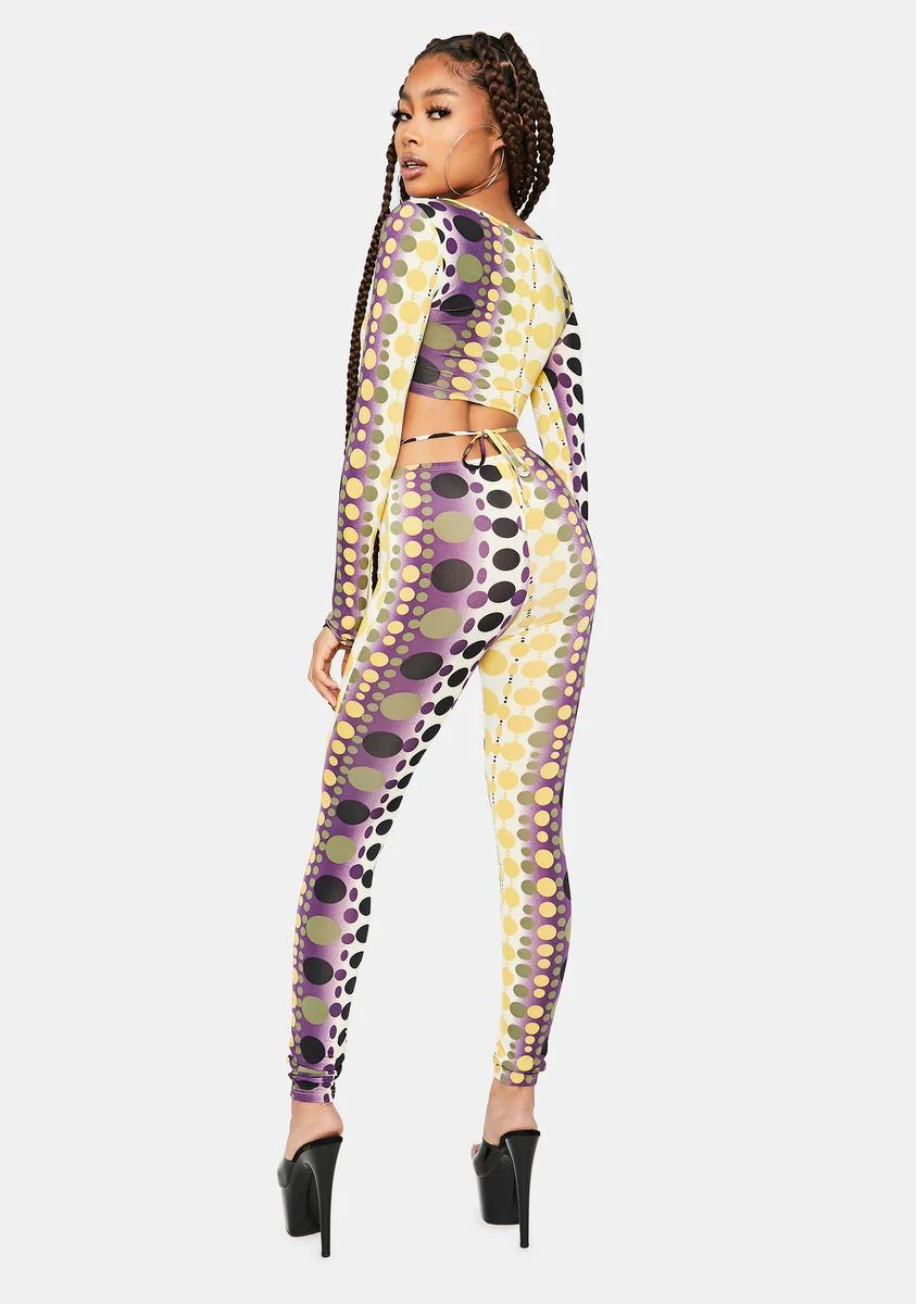 Jam Baddies Allowed Mesh Tie Dye Pant Set - Image 4