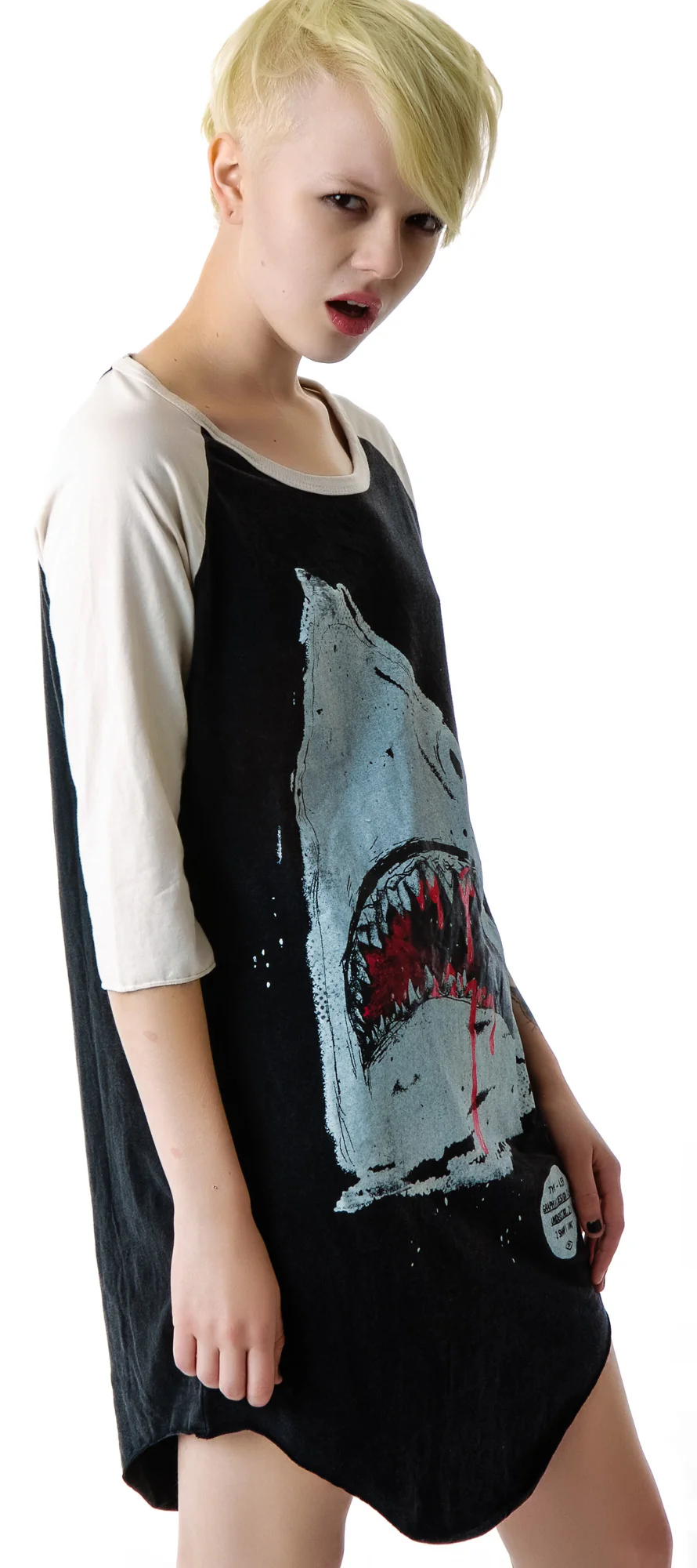Jaws Shark Raglan Shirt - Image 2