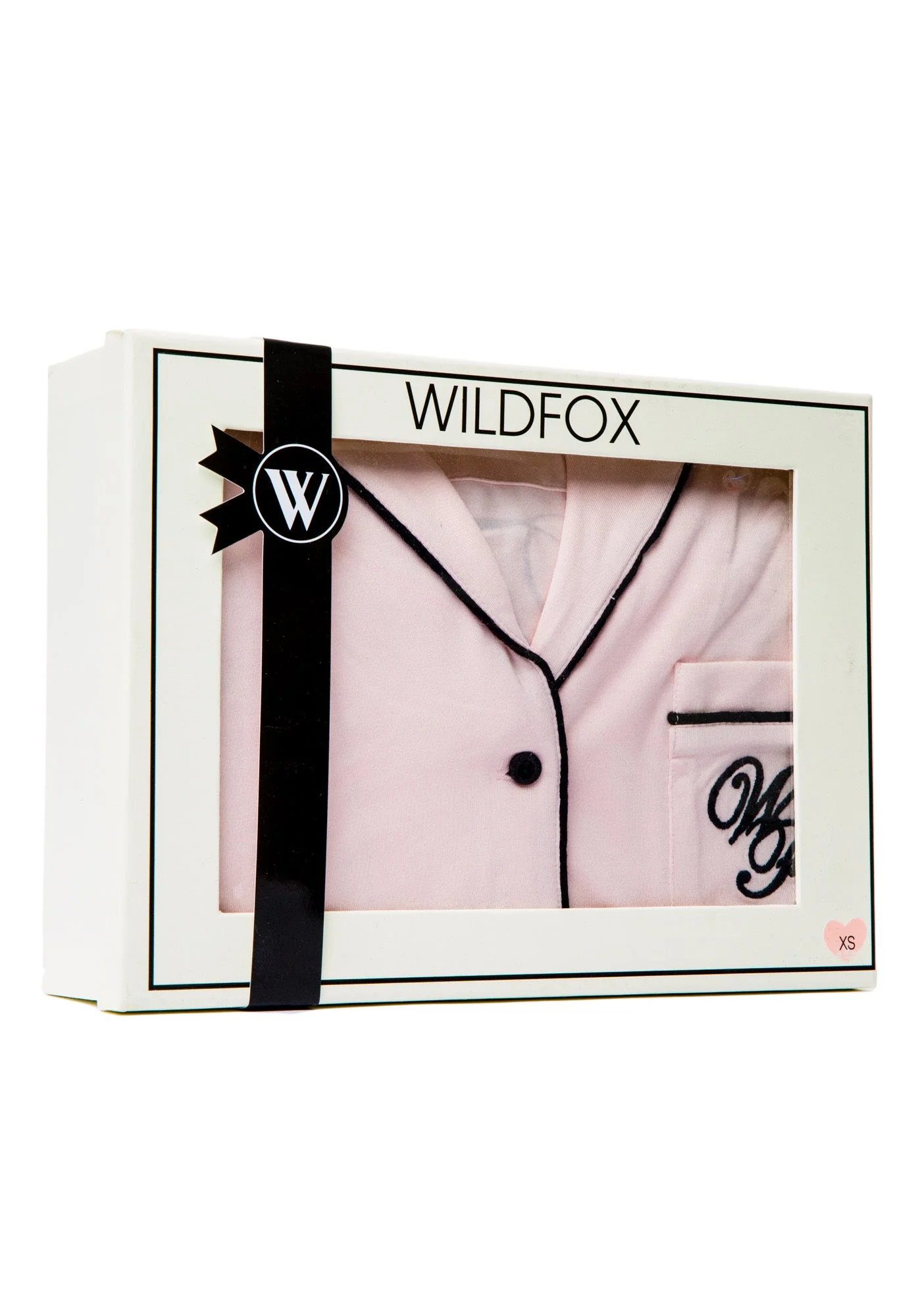 Je T'aime Classic PJ Set - Black - Image 5