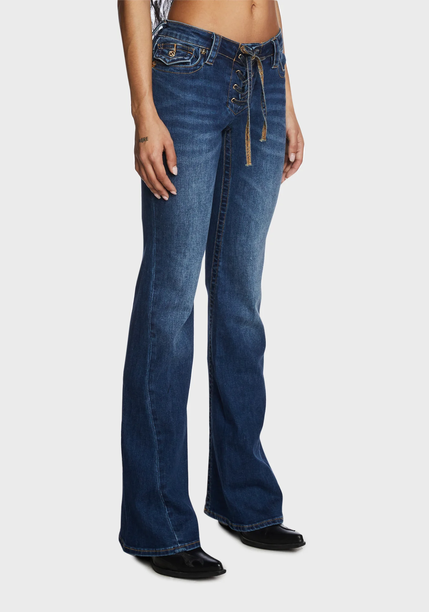 Joey Low Rise Flare Jeans - Image 3