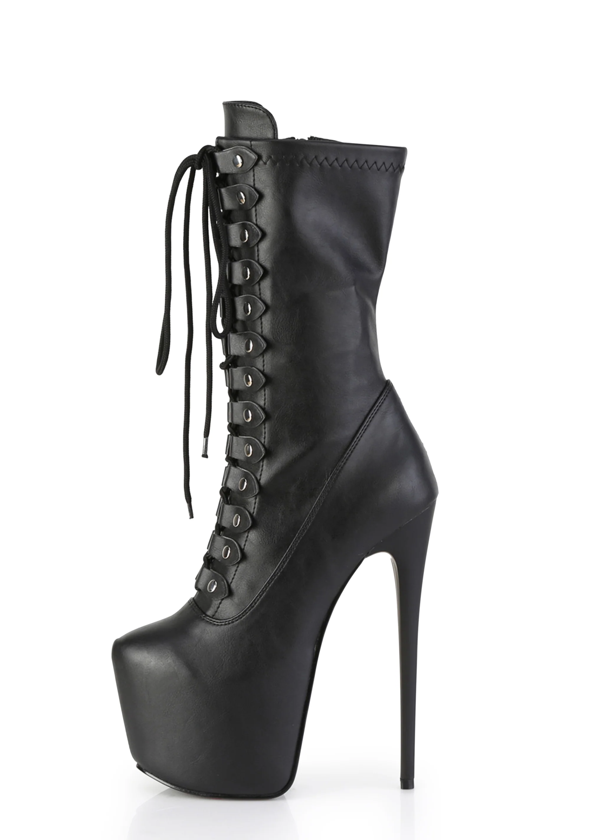 Jubilant-1048 Platform Mid-Calf Boots-Black PU - Image 4