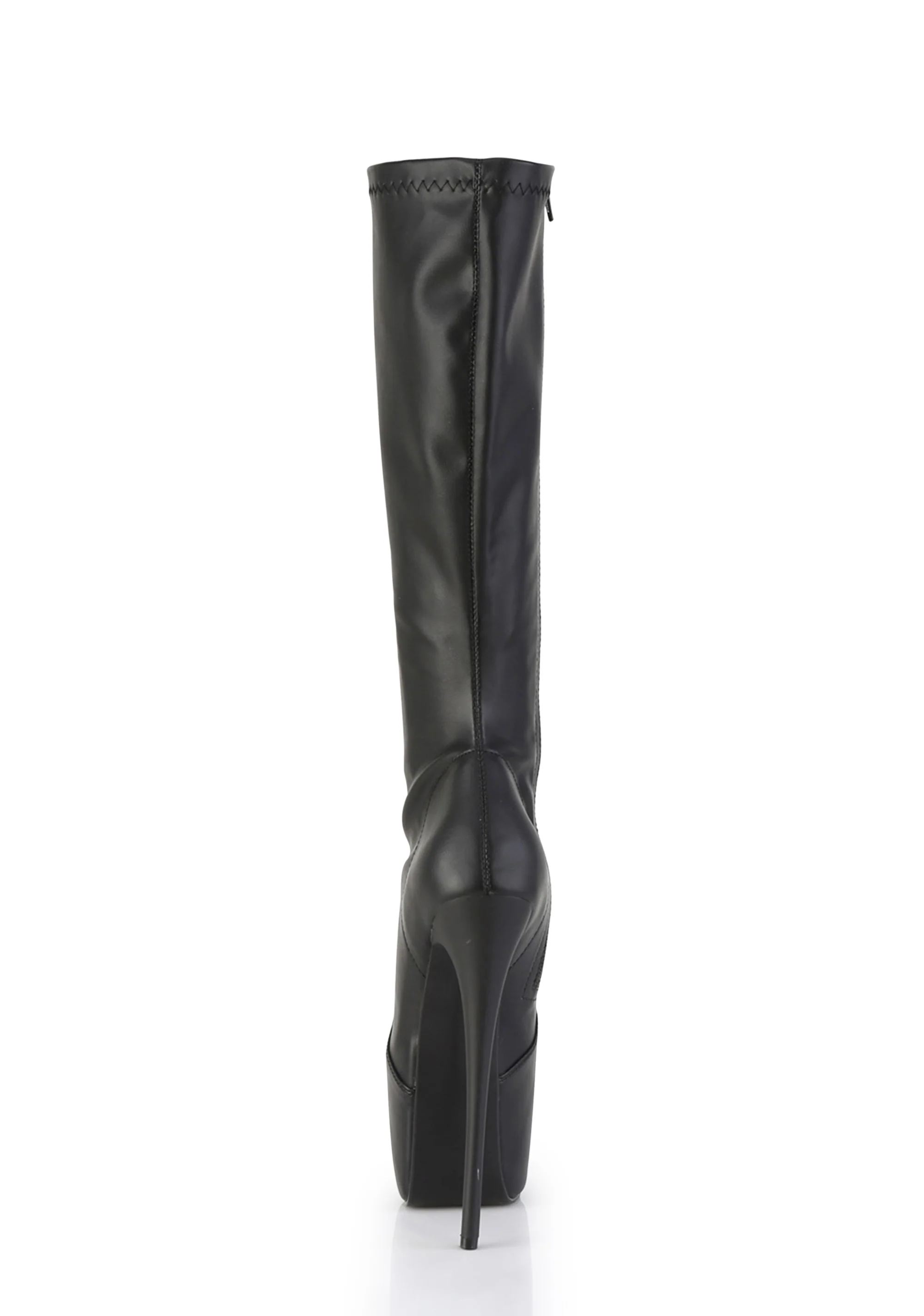 Jubilant-2000 Platform Knee High Boots-Black PU - Image 4
