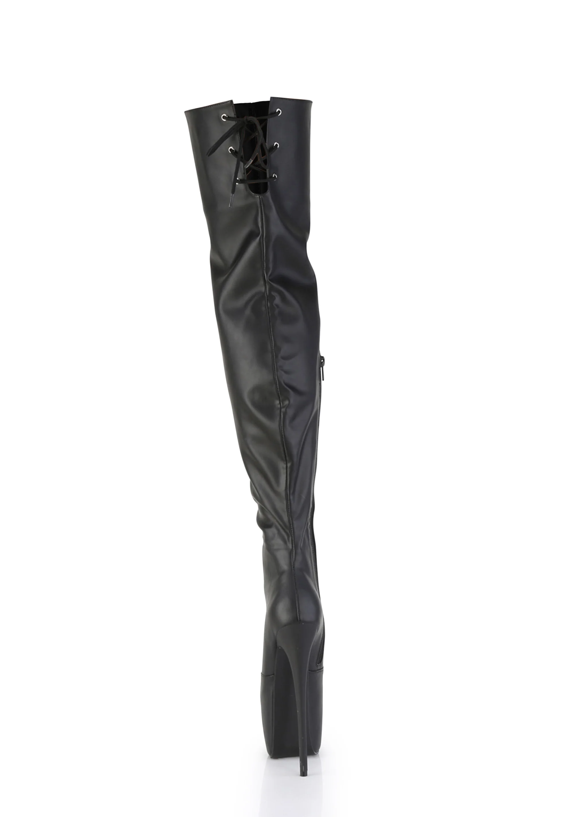 Jubilant-3007 Platform Thigh High Boots-Black PU - Image 4