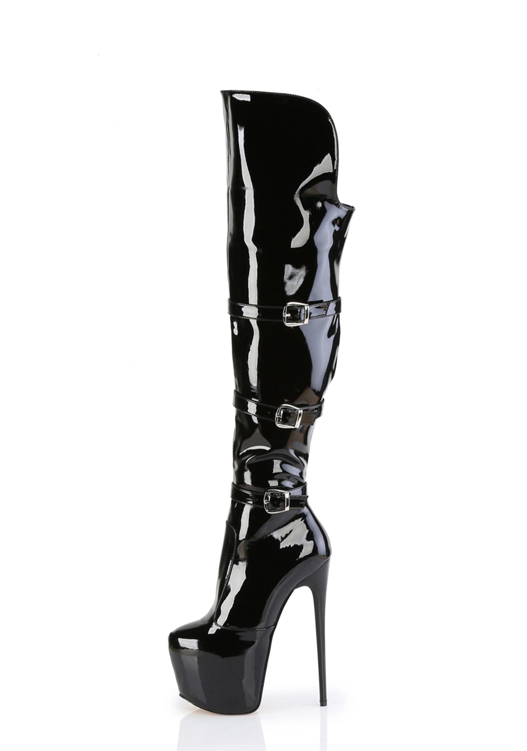 Jubilant-3018 Platform Over-The-Knee Boots-Black - Image 2