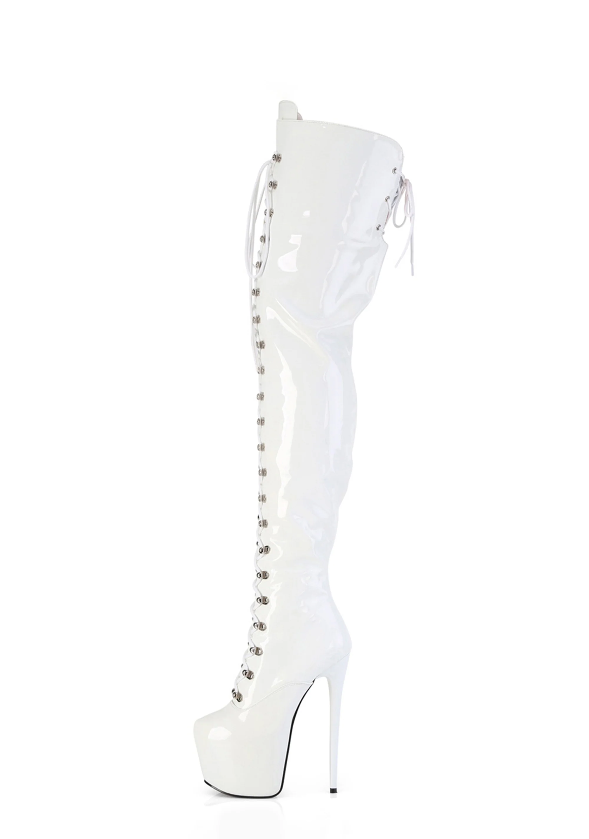 Jubilant-4012 Platform Crotch Boots-White - Image 2