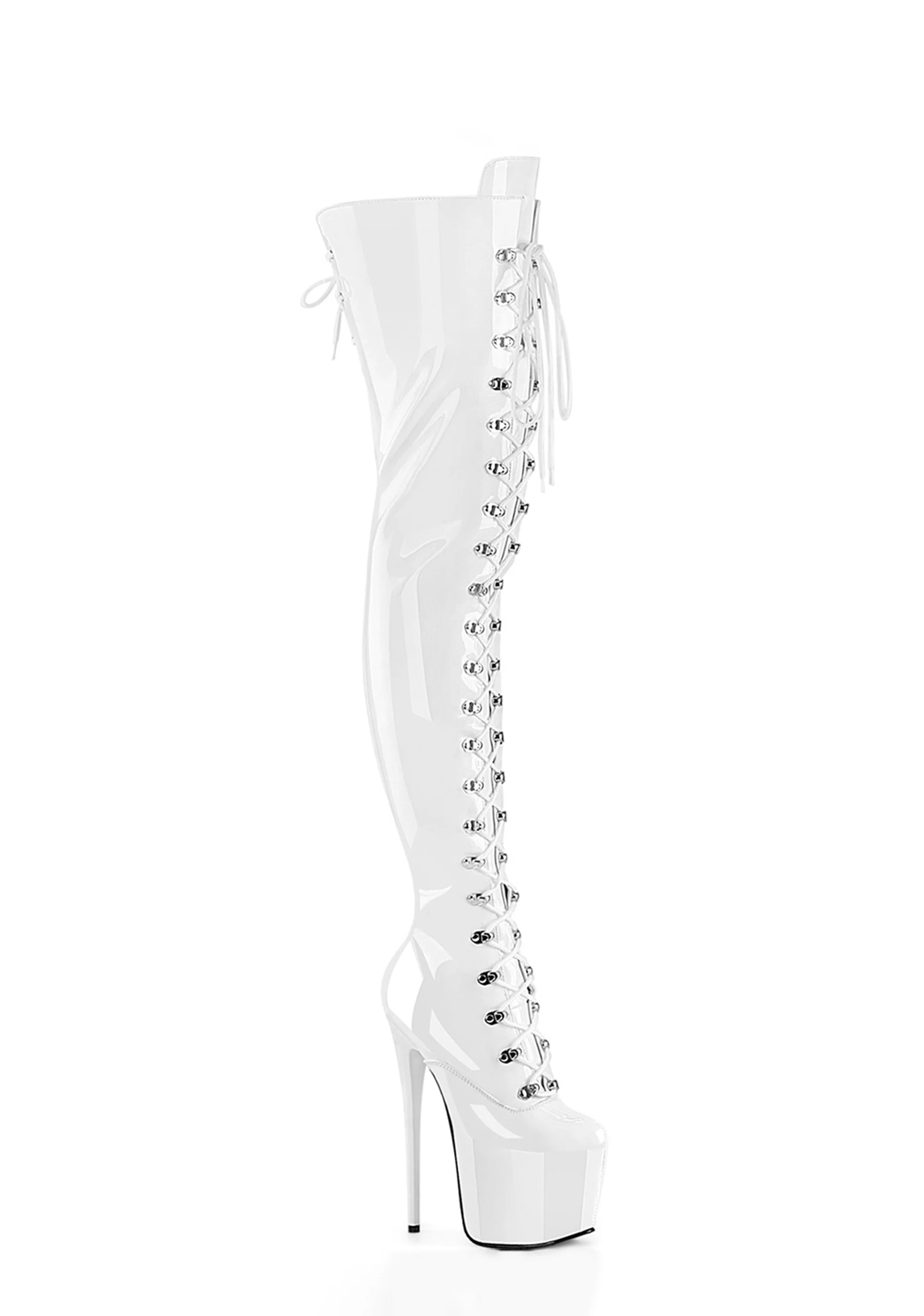 Jubilant-4012 Platform Crotch Boots-White - Image 5