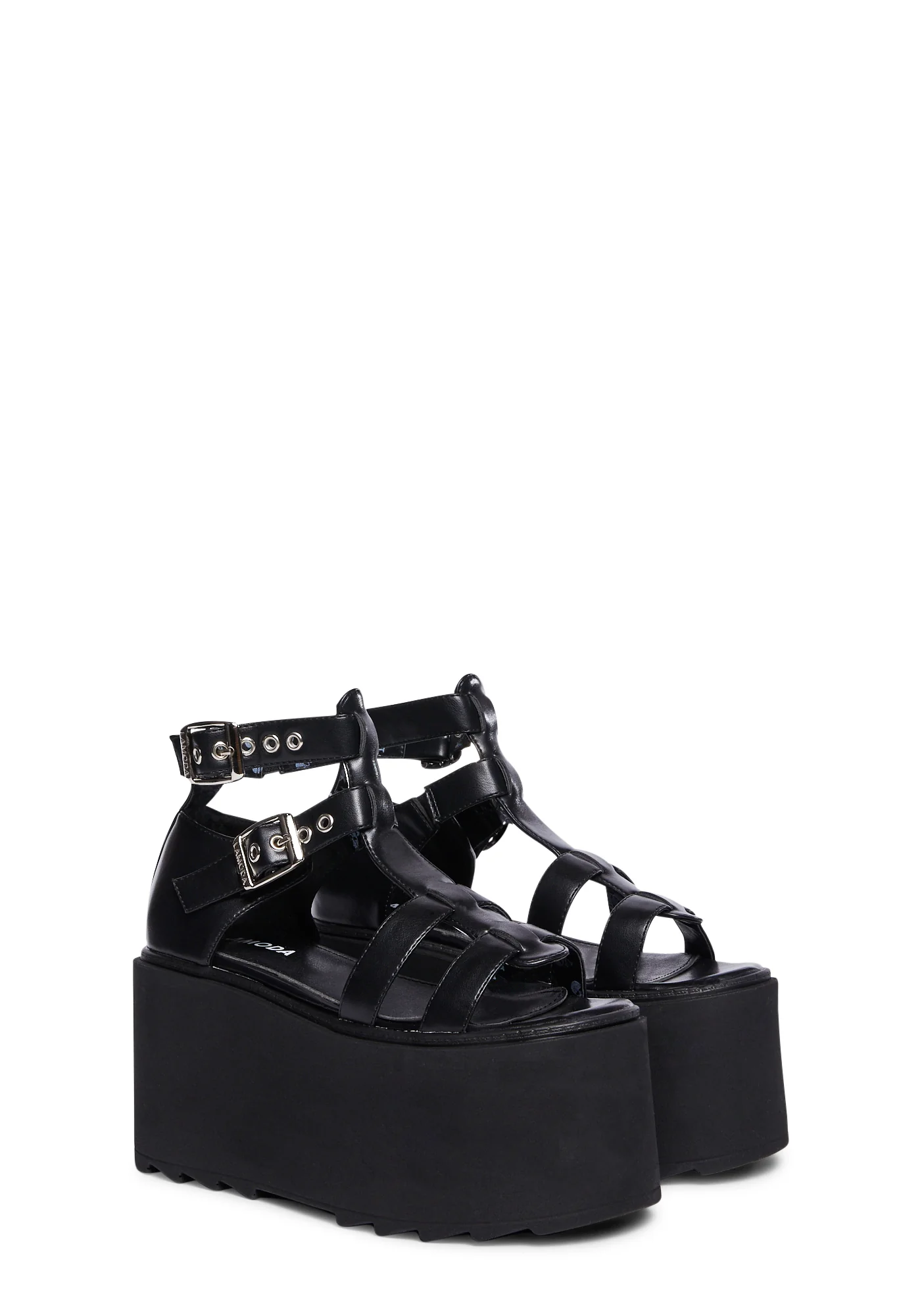 Just Peachy Platform Sandals - Black - Image 3