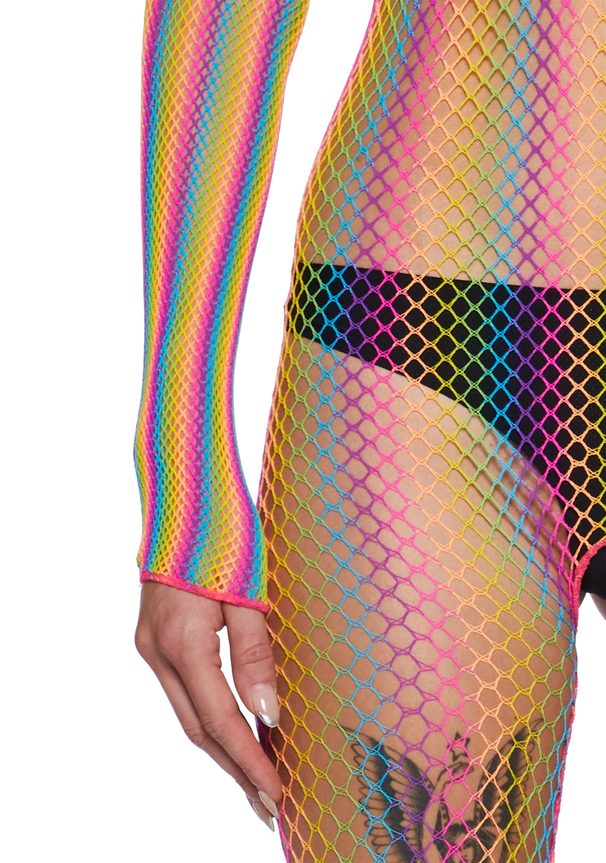 Kaleidoscope Kiss Fishnet Body Stocking - Image 2