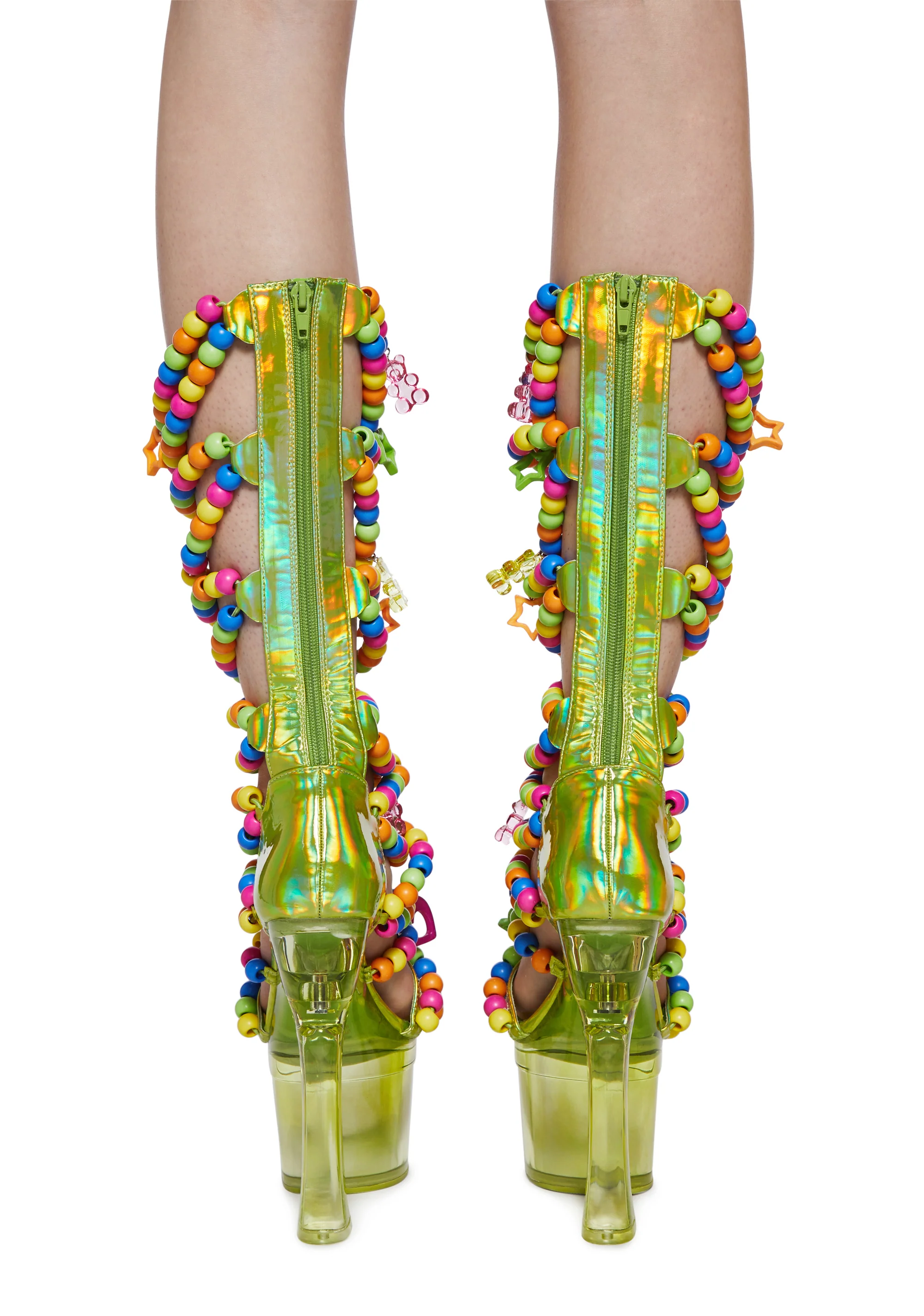 Sugar Addict Platform Heels - Green - Image 4
