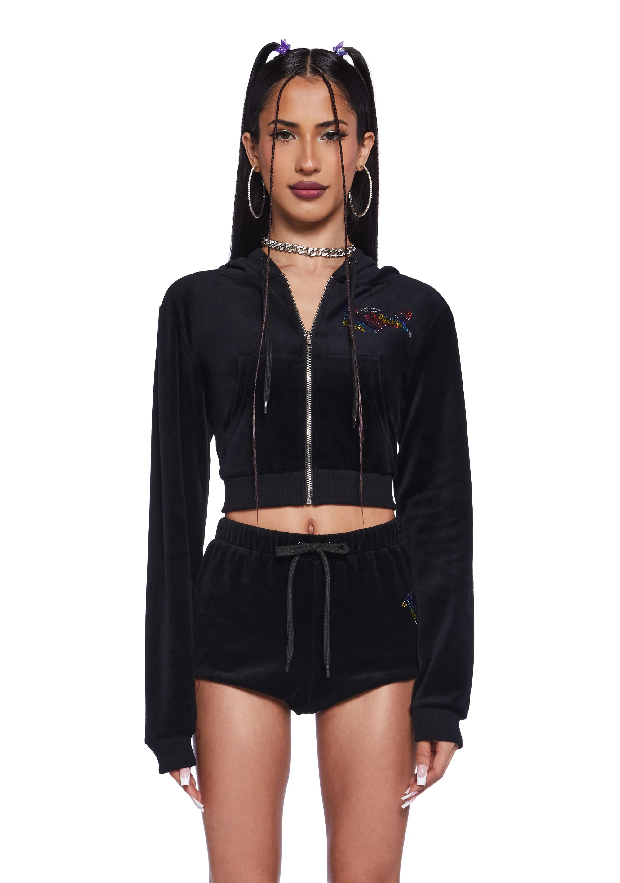 Keep It Glossy Velour Jacket - Rainbow - Image 4
