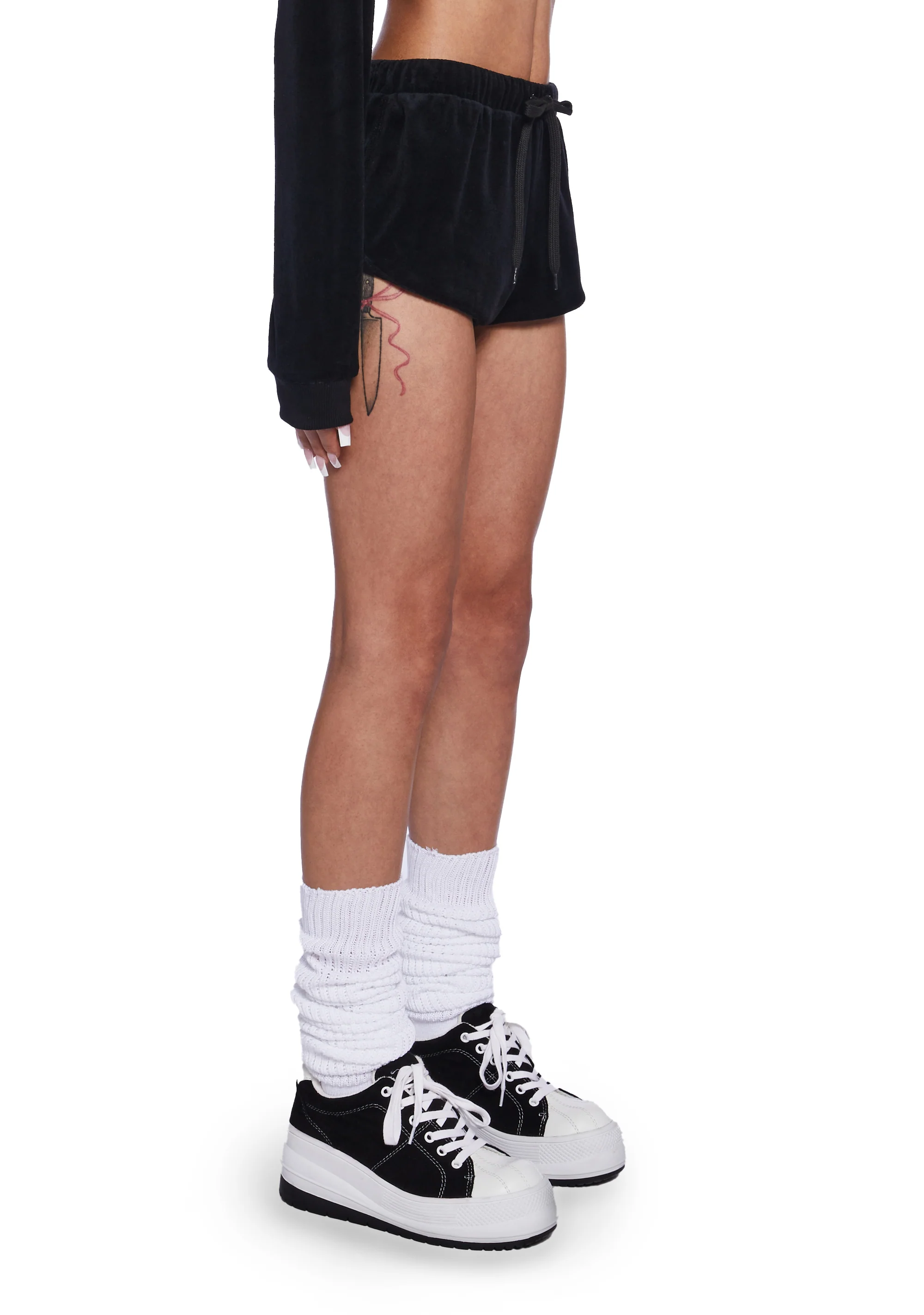 Keep It Glossy Velour Shorts - Rainbow - Image 3