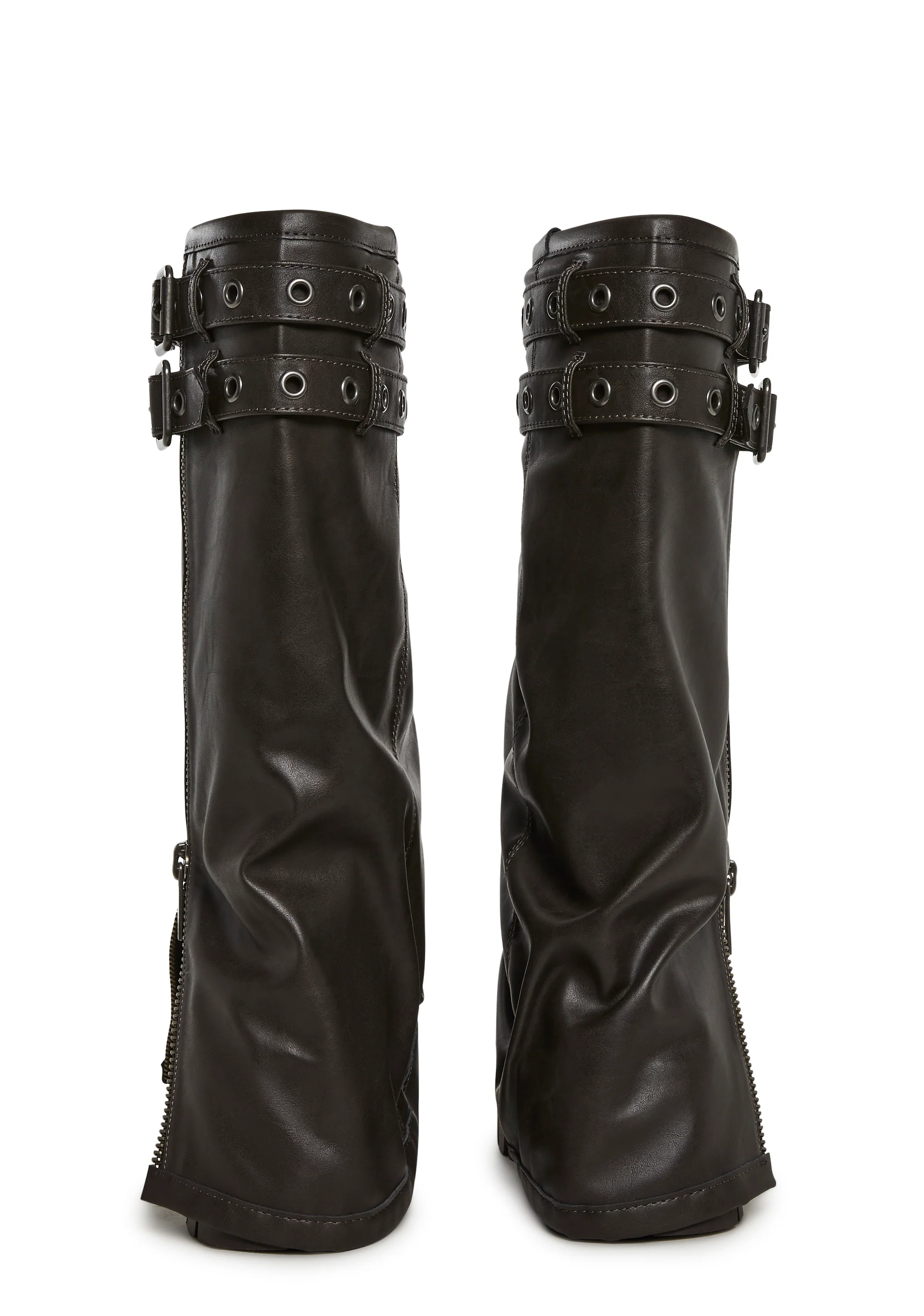 Warp Knee High Pant Boots - Brown - Image 4