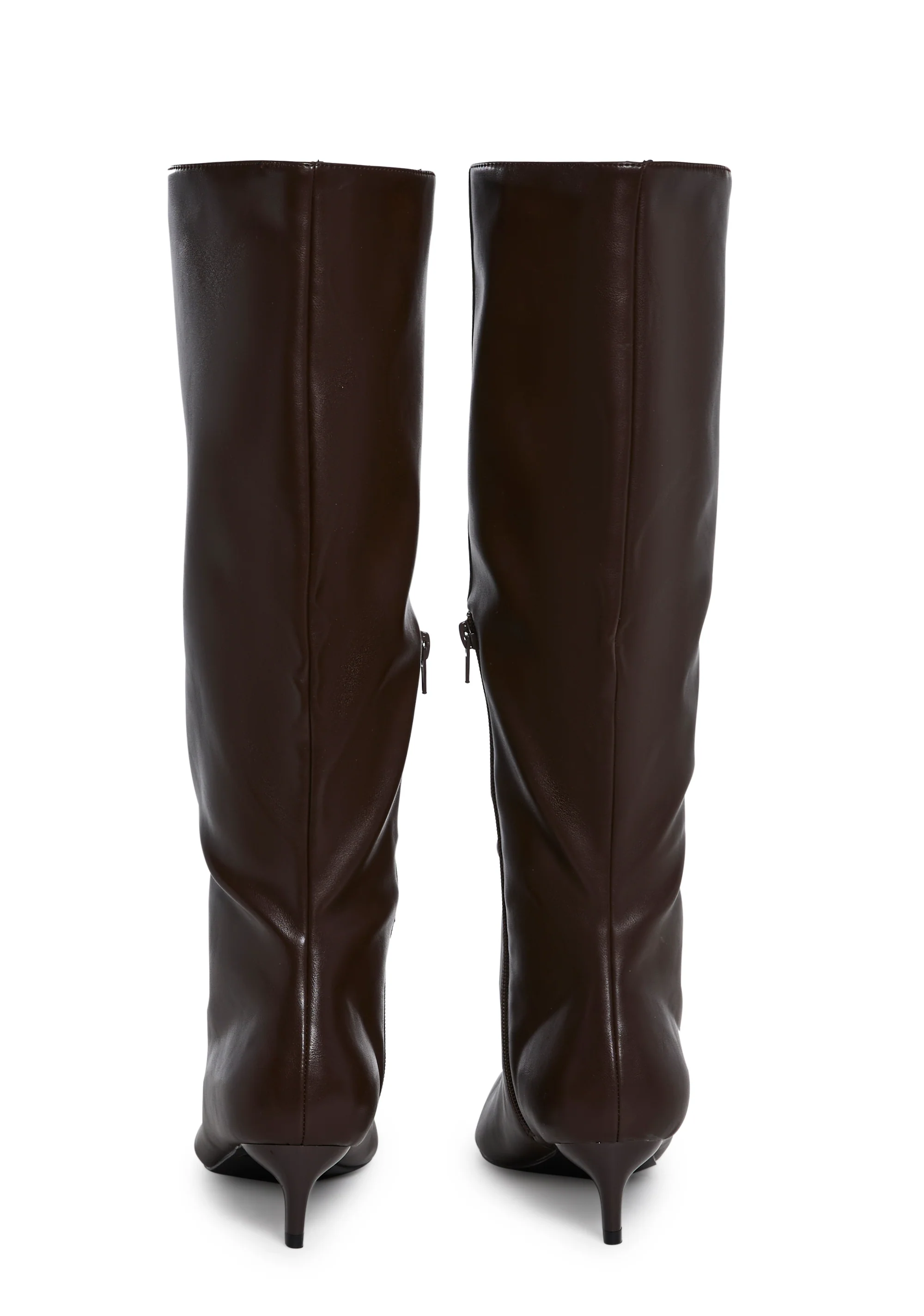 Elegant Tactics Knee High Boots - Brown - Image 4