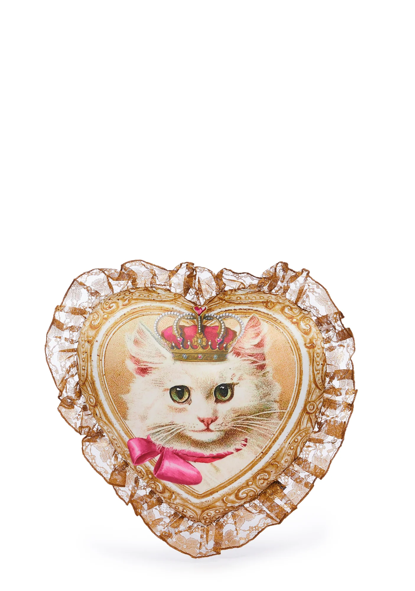 Kitty Queen Heart Pillow - Image 2