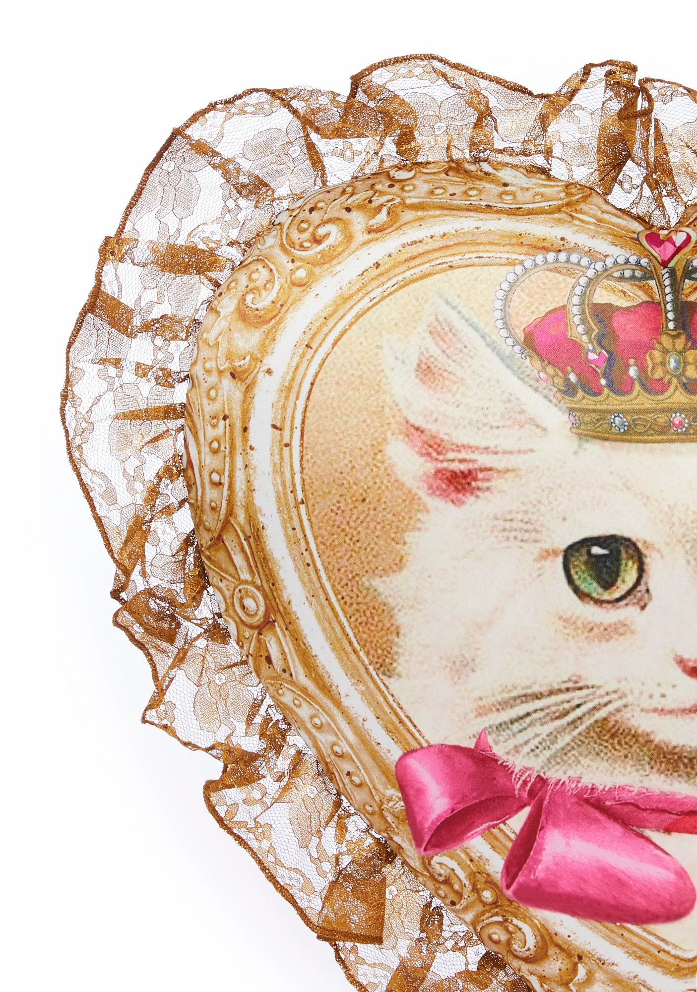 Kitty Queen Heart Pillow - Image 3