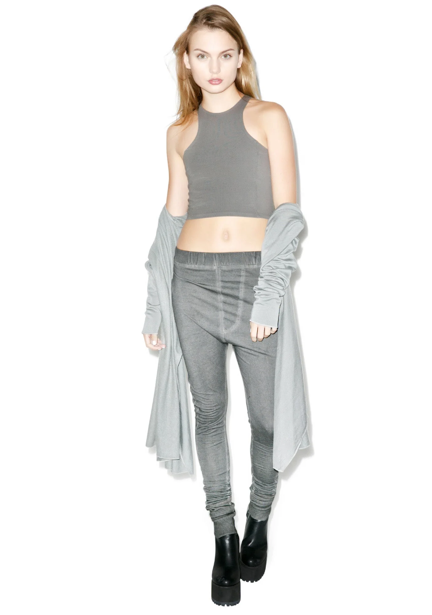 Knife Crop - Dark Gray - Image 15