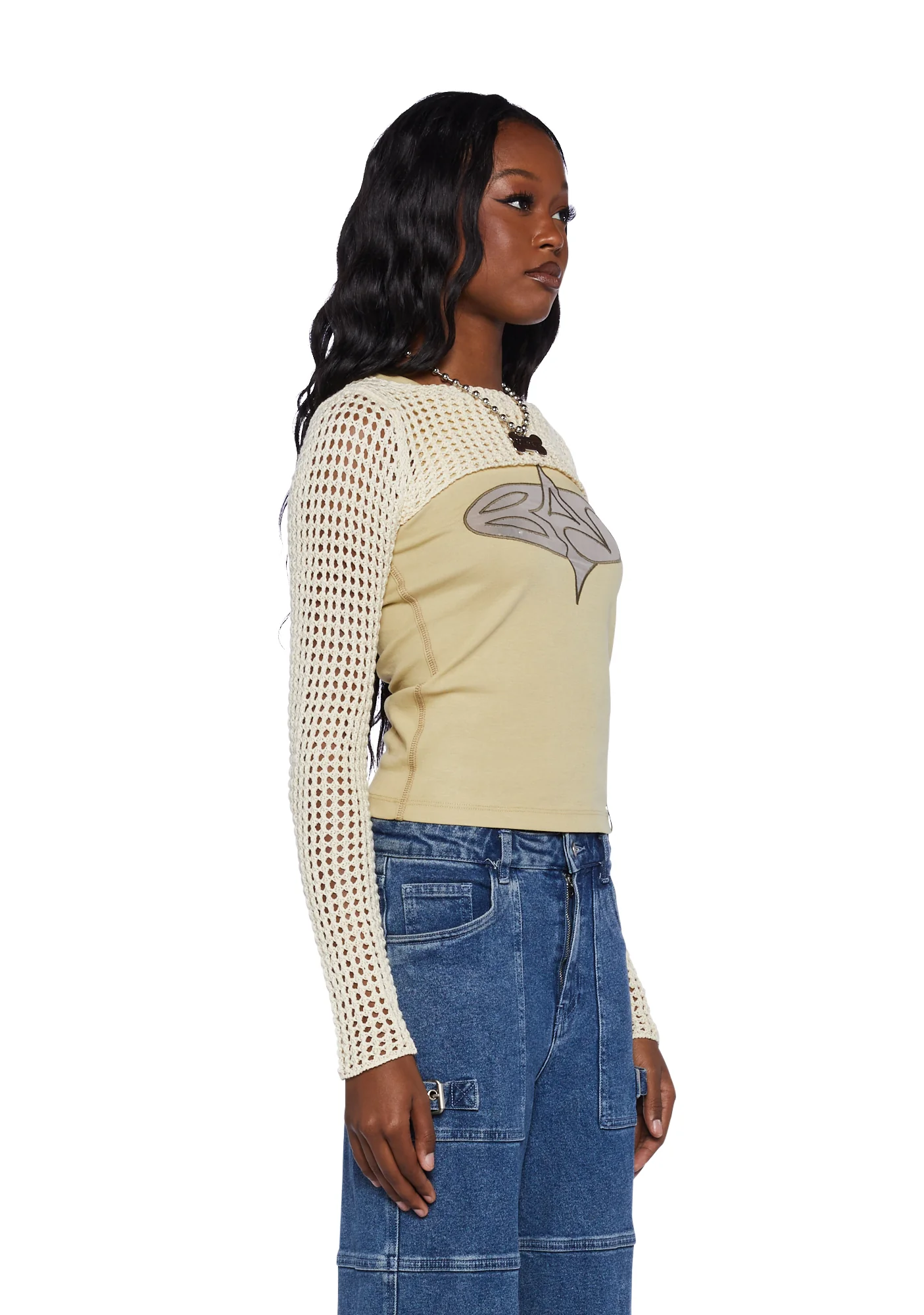 Knitted Cropped Shrug - Image 3