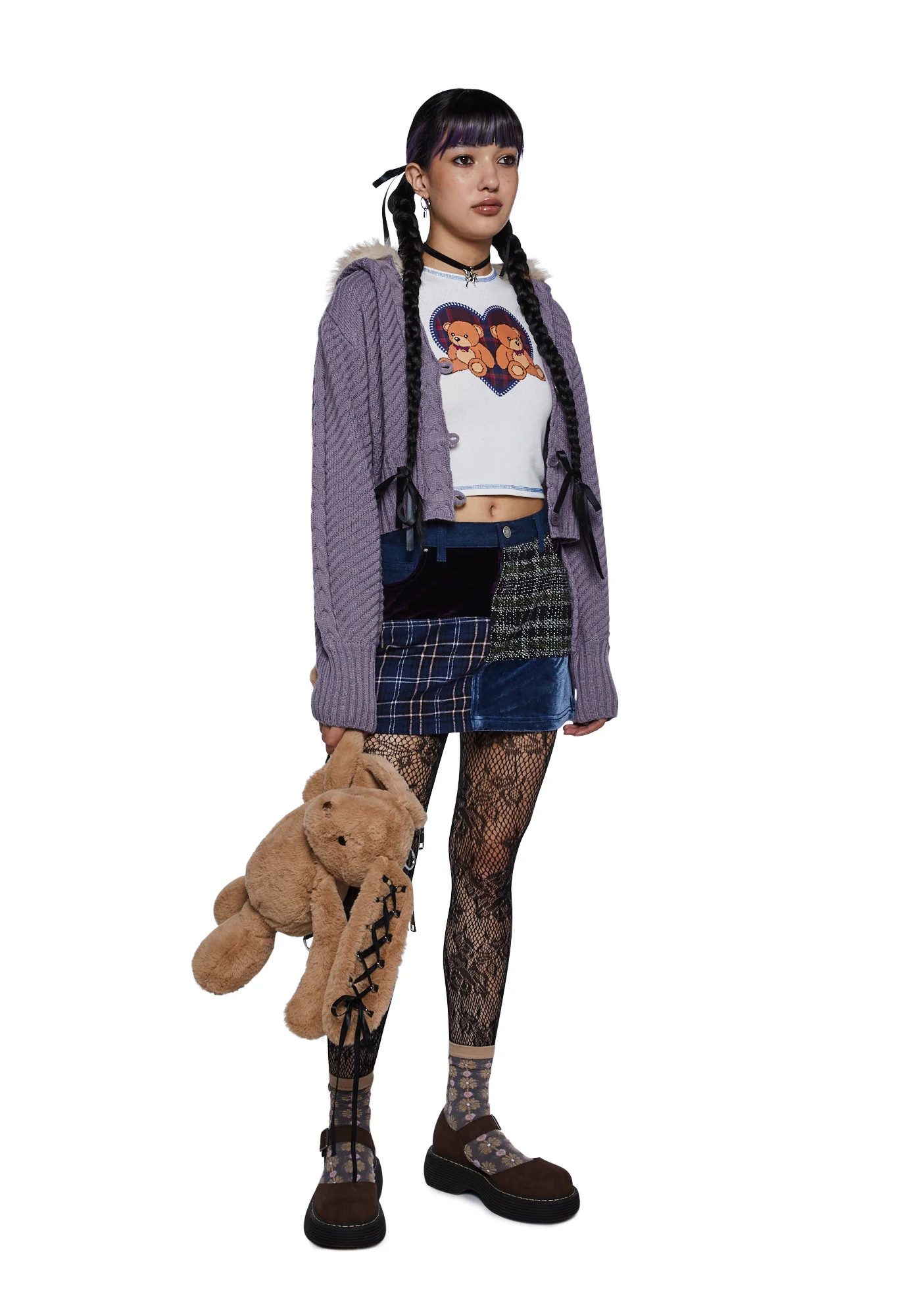 Knitted Noise Mini Skirt - Image 3