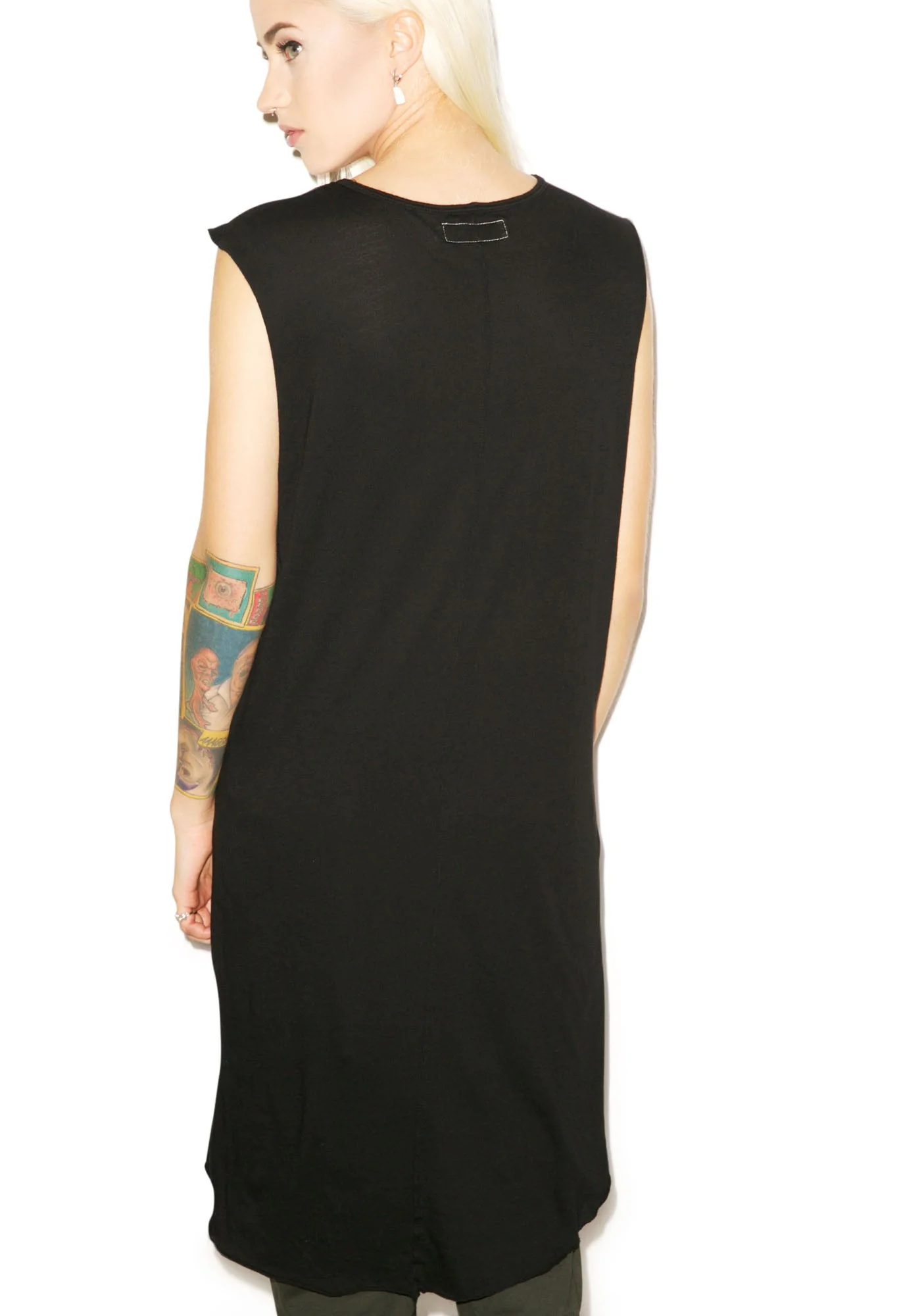 Knomad Muscle Long Tee - White - Image 7
