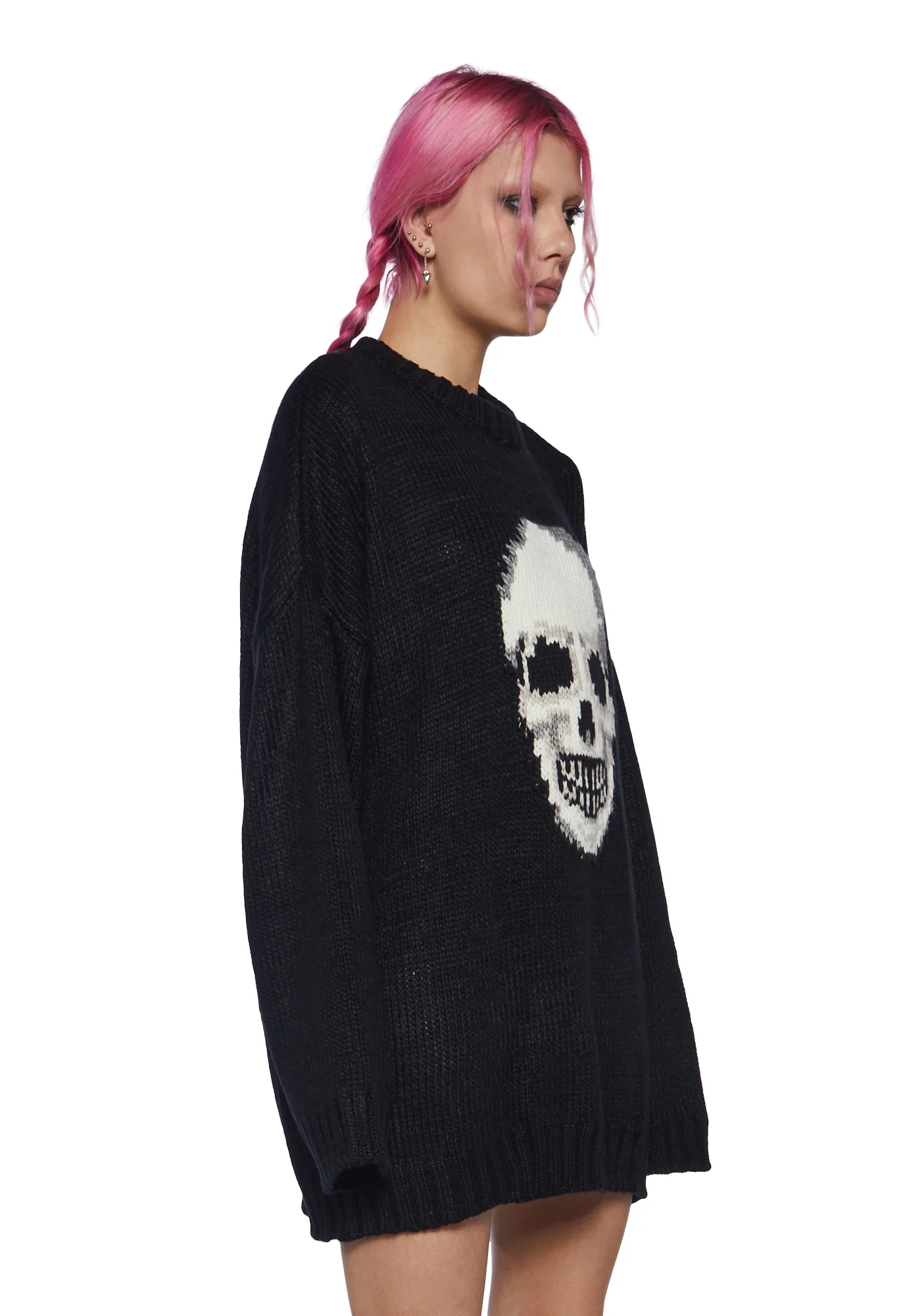 Knowing Skull Knit Sweater - Image 3