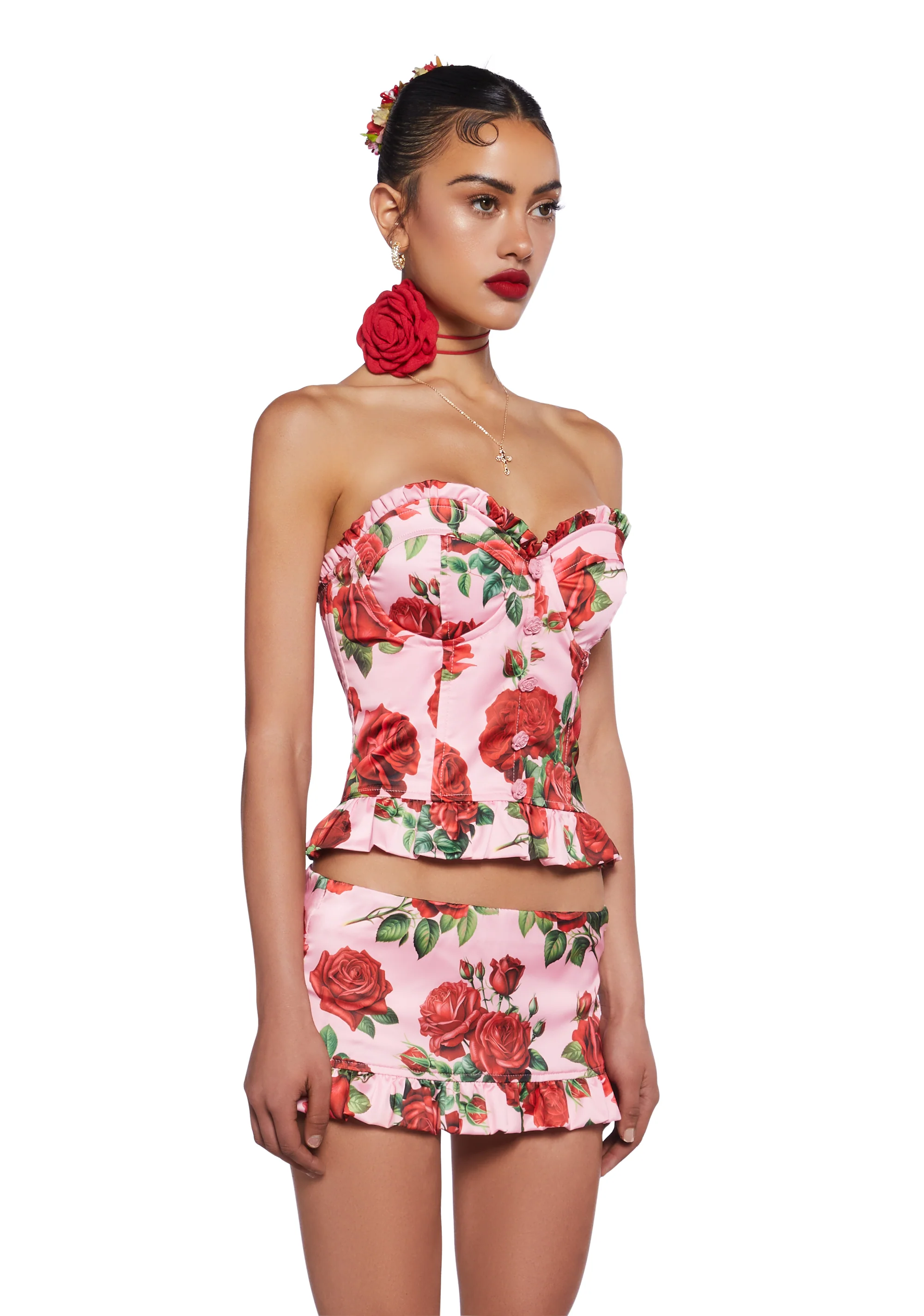 La Bella Vita Corset Top - Pink - Image 3