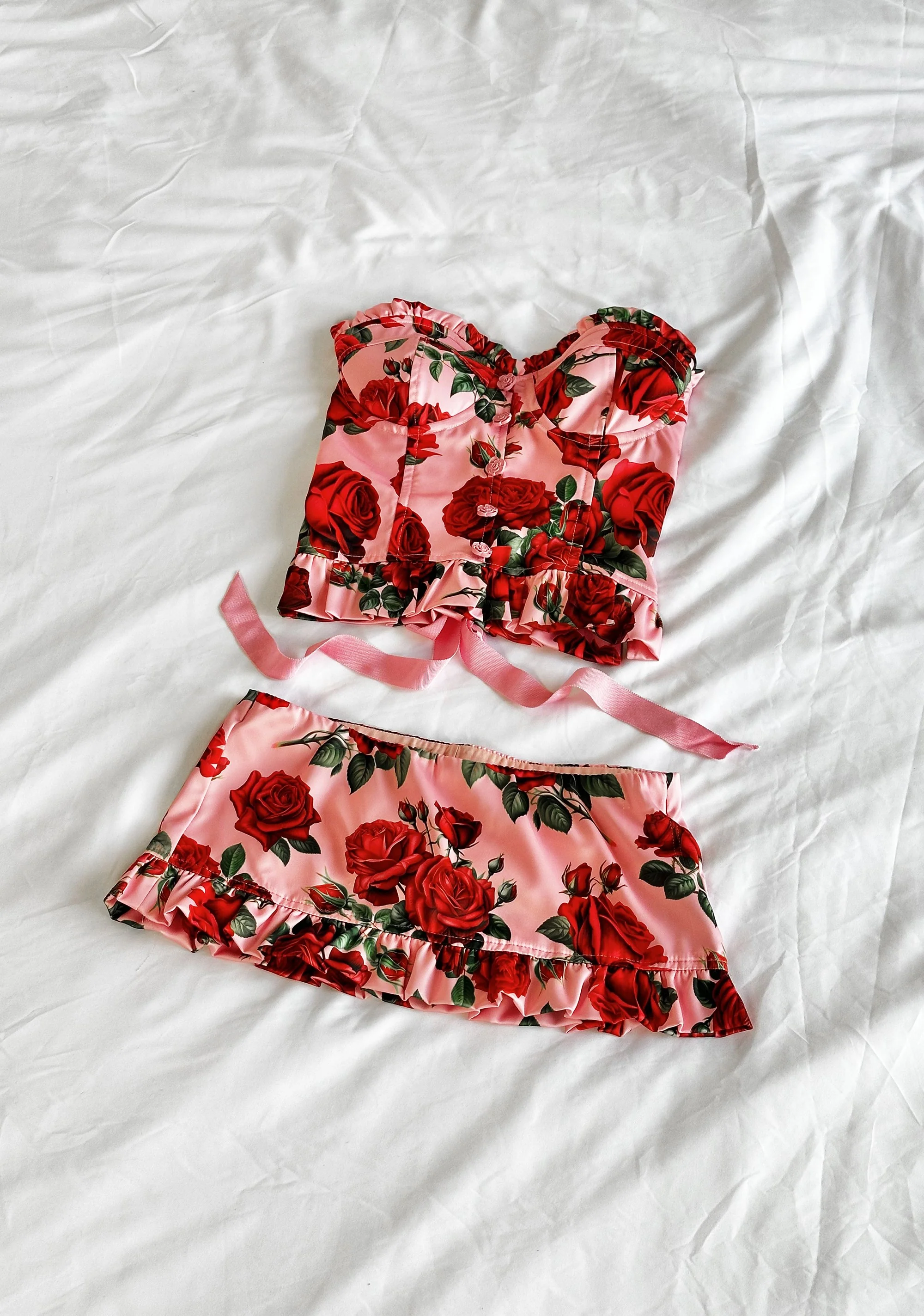 La Bella Vita Corset Top - Pink - Image 7