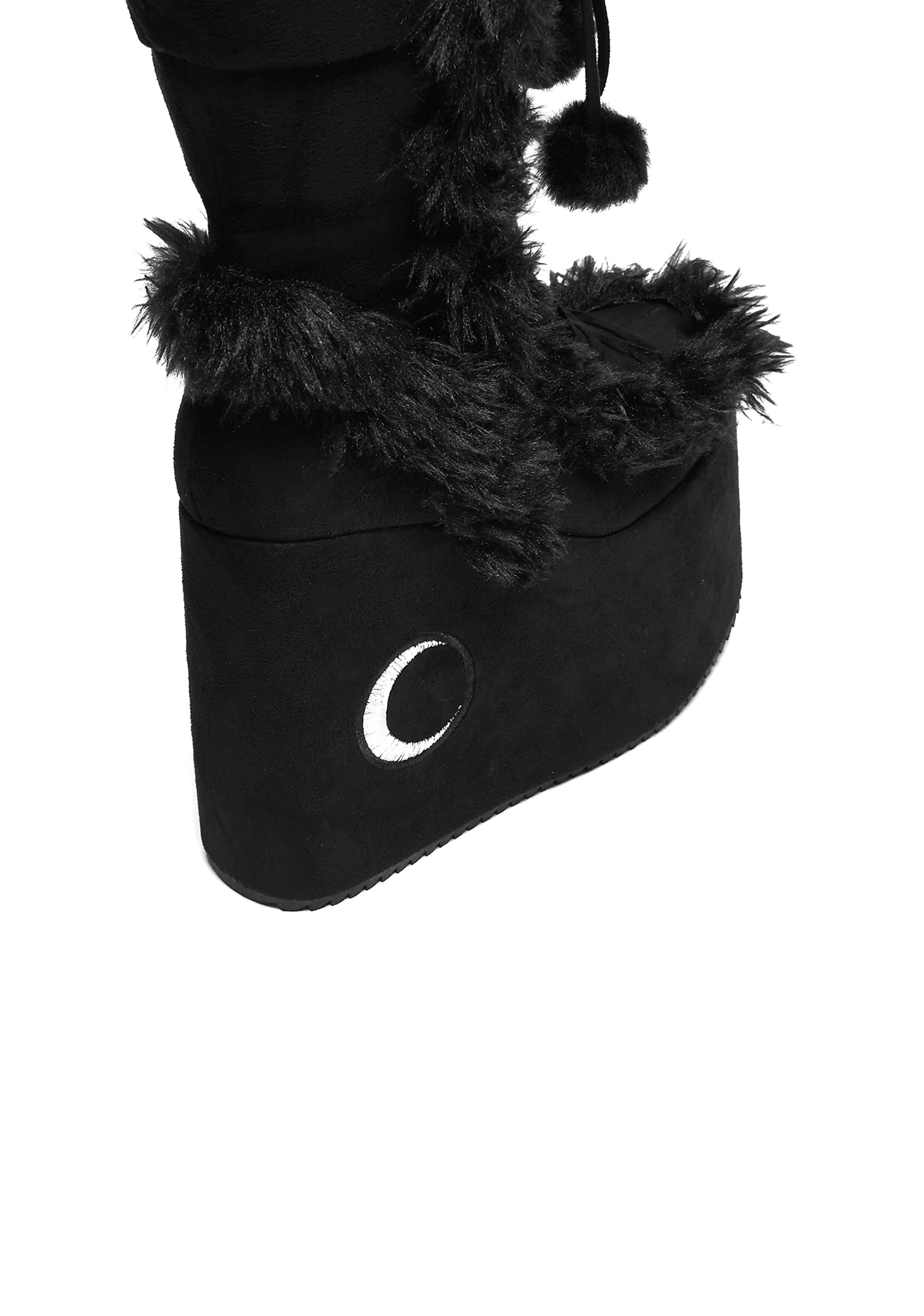 La Push Crescent Platform Faux Fur Long Boots - Image 5