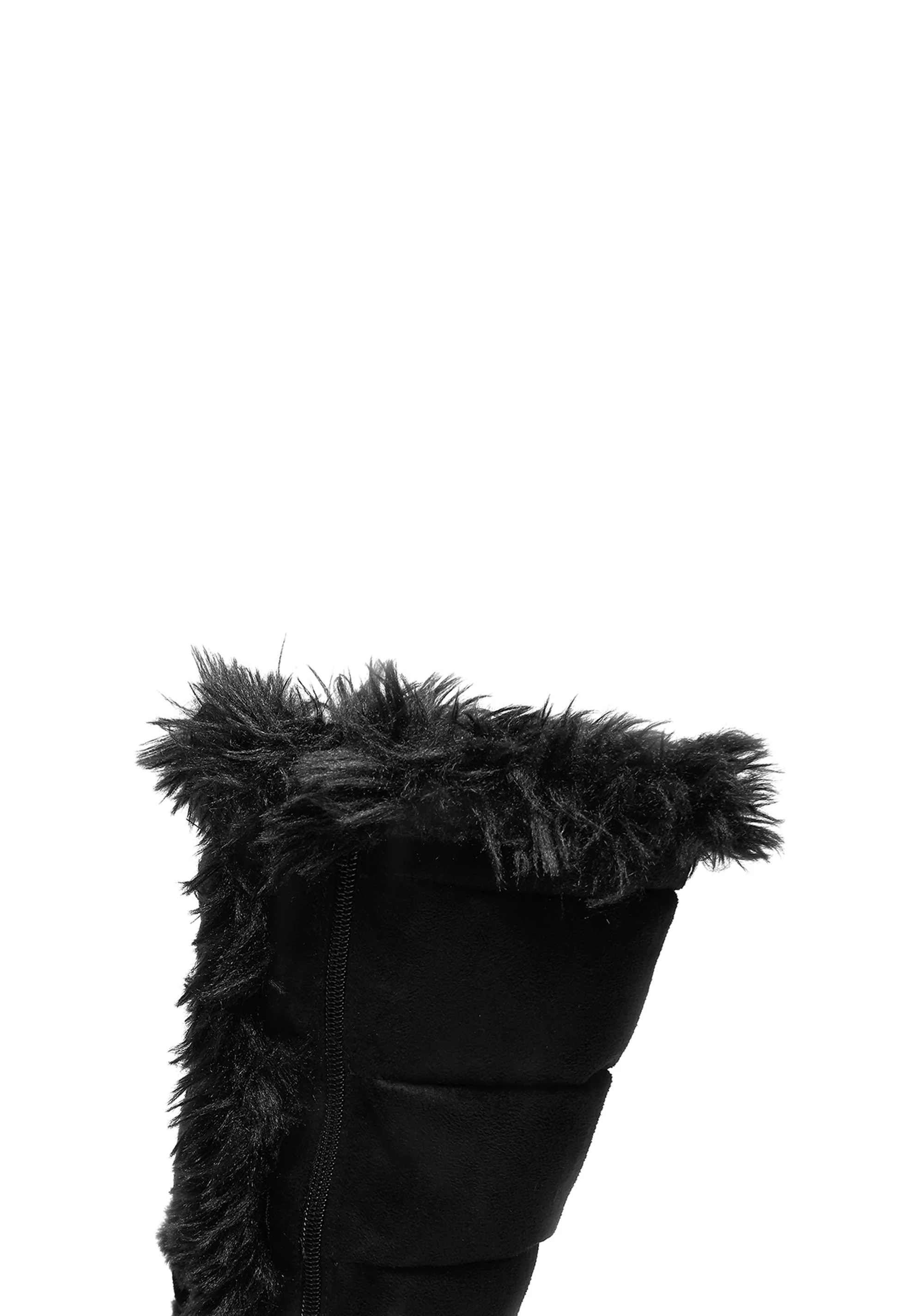 La Push Crescent Platform Faux Fur Long Boots - Image 6