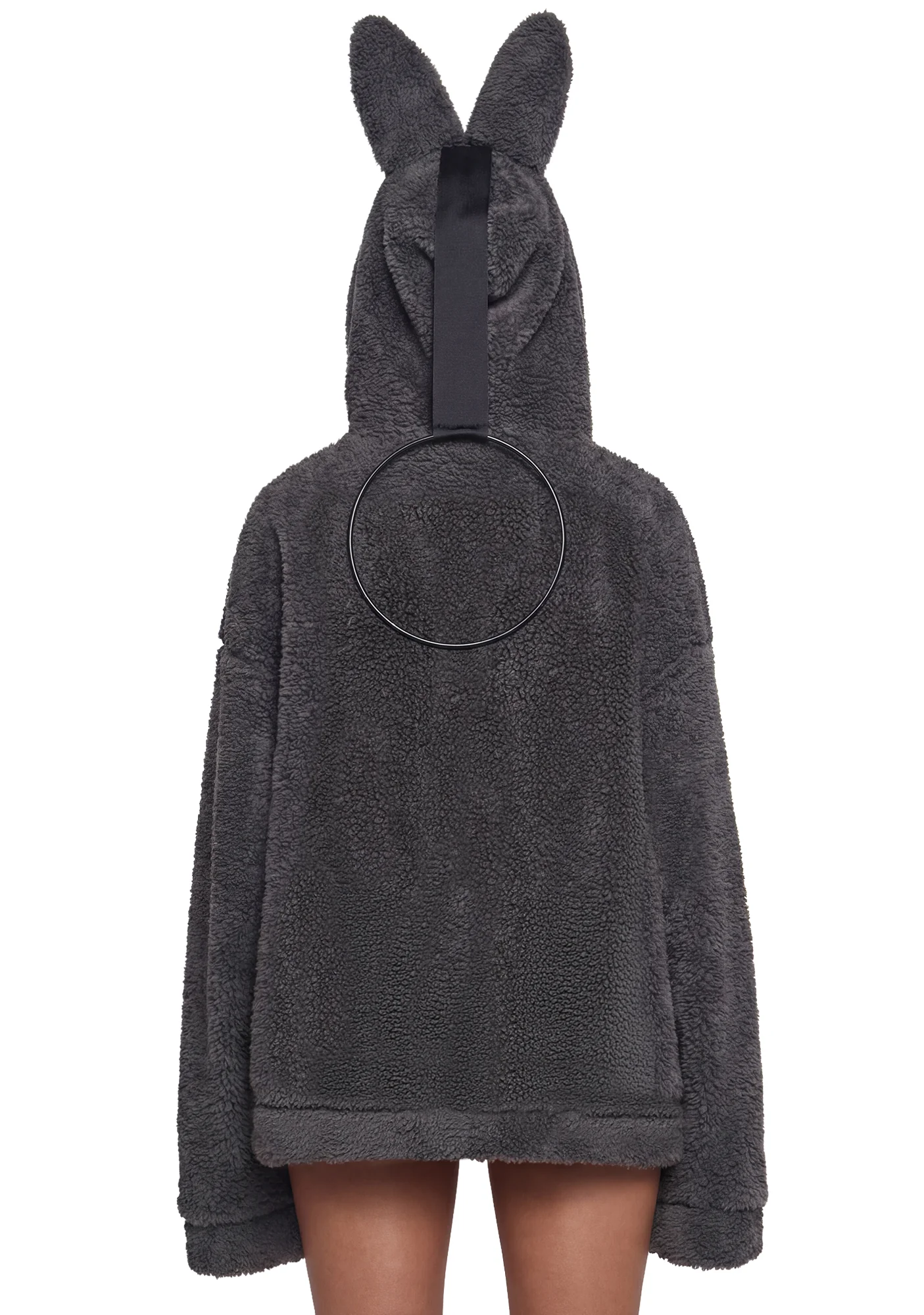 Labubu Sherpa Jacket - Gray - Image 4